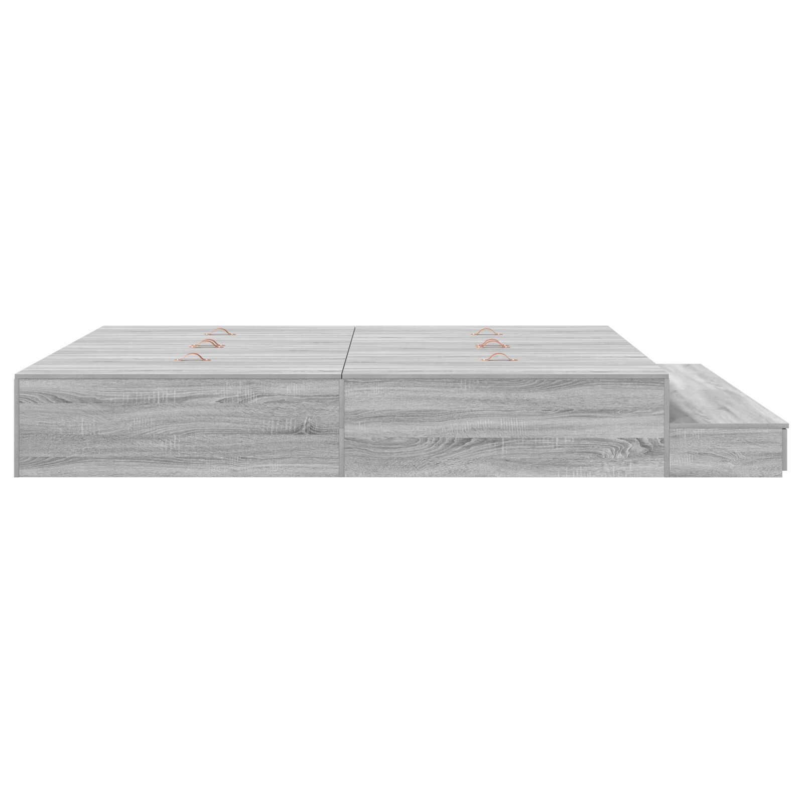 vidaXL Cadru de pat cu depozitare sonoma gri 236.5 x 180 x 31.5 cm
