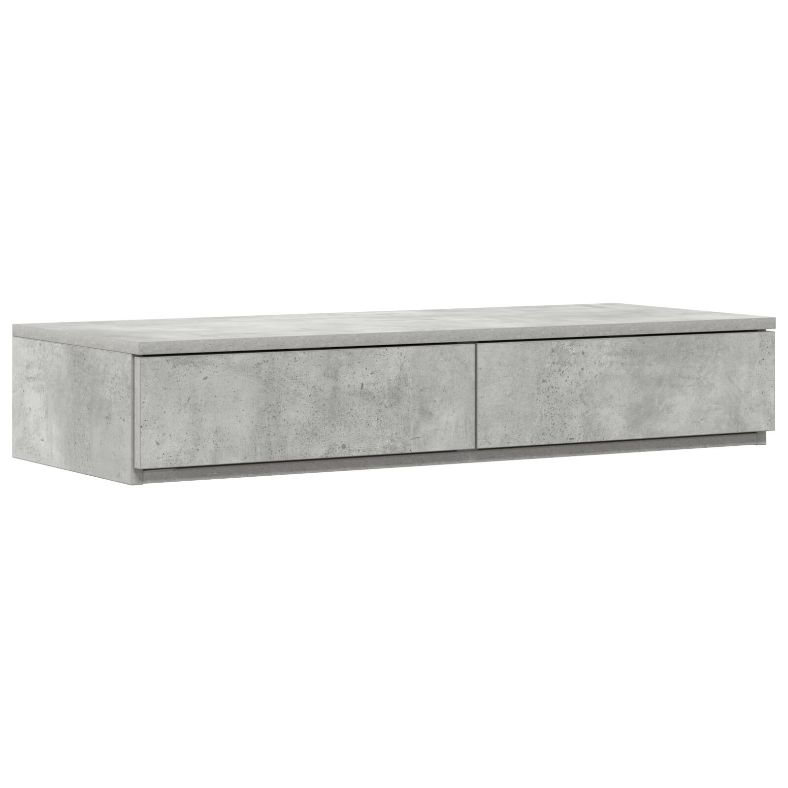 vidaXL Cadru de pat cu depozitare Gri din beton 226.5 x 90 x 31.5 cm