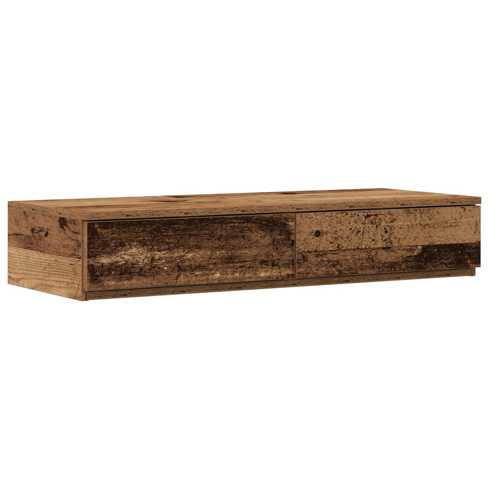 vidaXL Cadru de pat cu depozitare Lemn vechi 226.5 x 75 x 31.5 cm