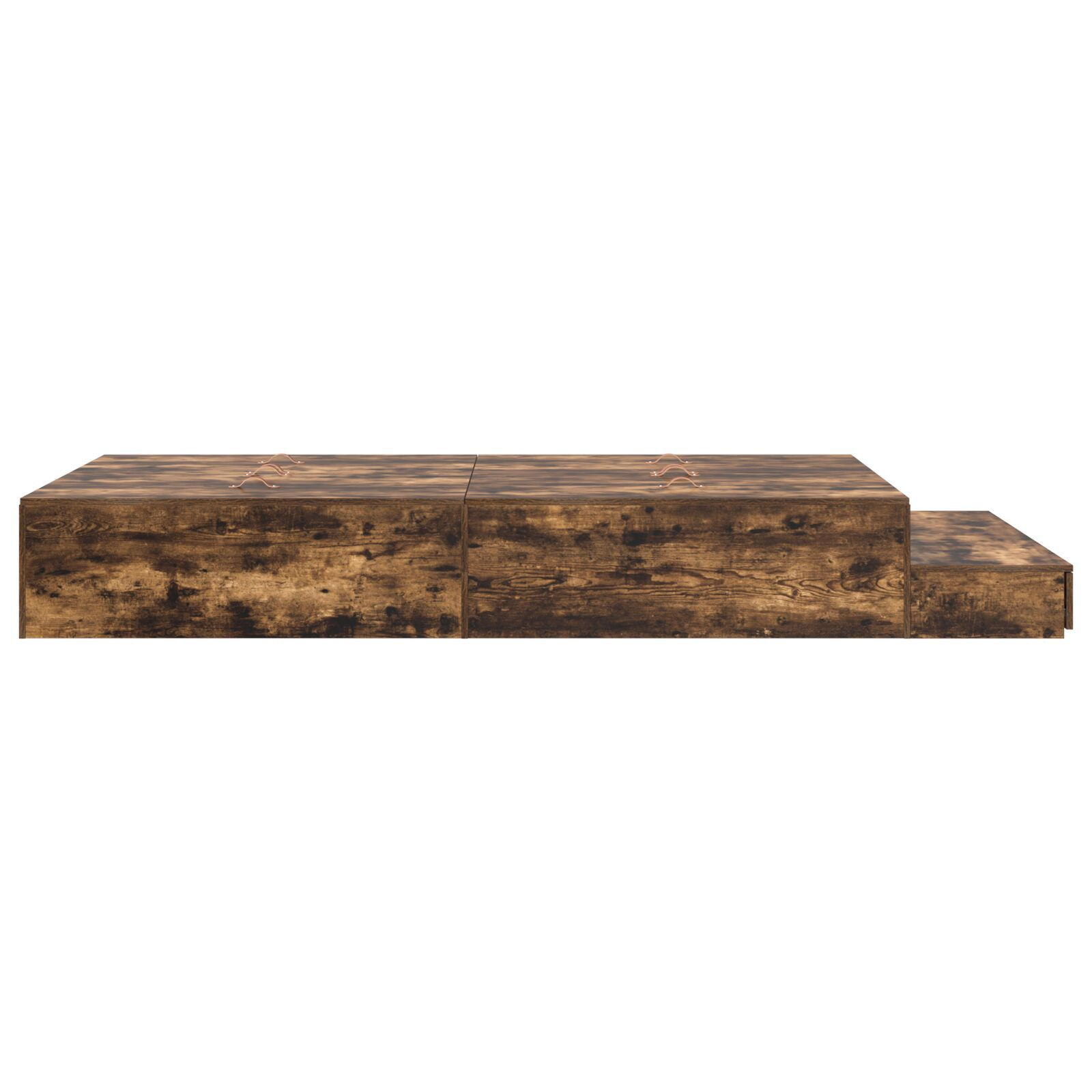 vidaXL Cadru de pat cu depozitare Stejar fumuriu 226.5 x 120 x 31.5 cm vidaXL Cadru de pat cu depozitare Stejar fumuriu 226.5 x 120 x 31.5 cm