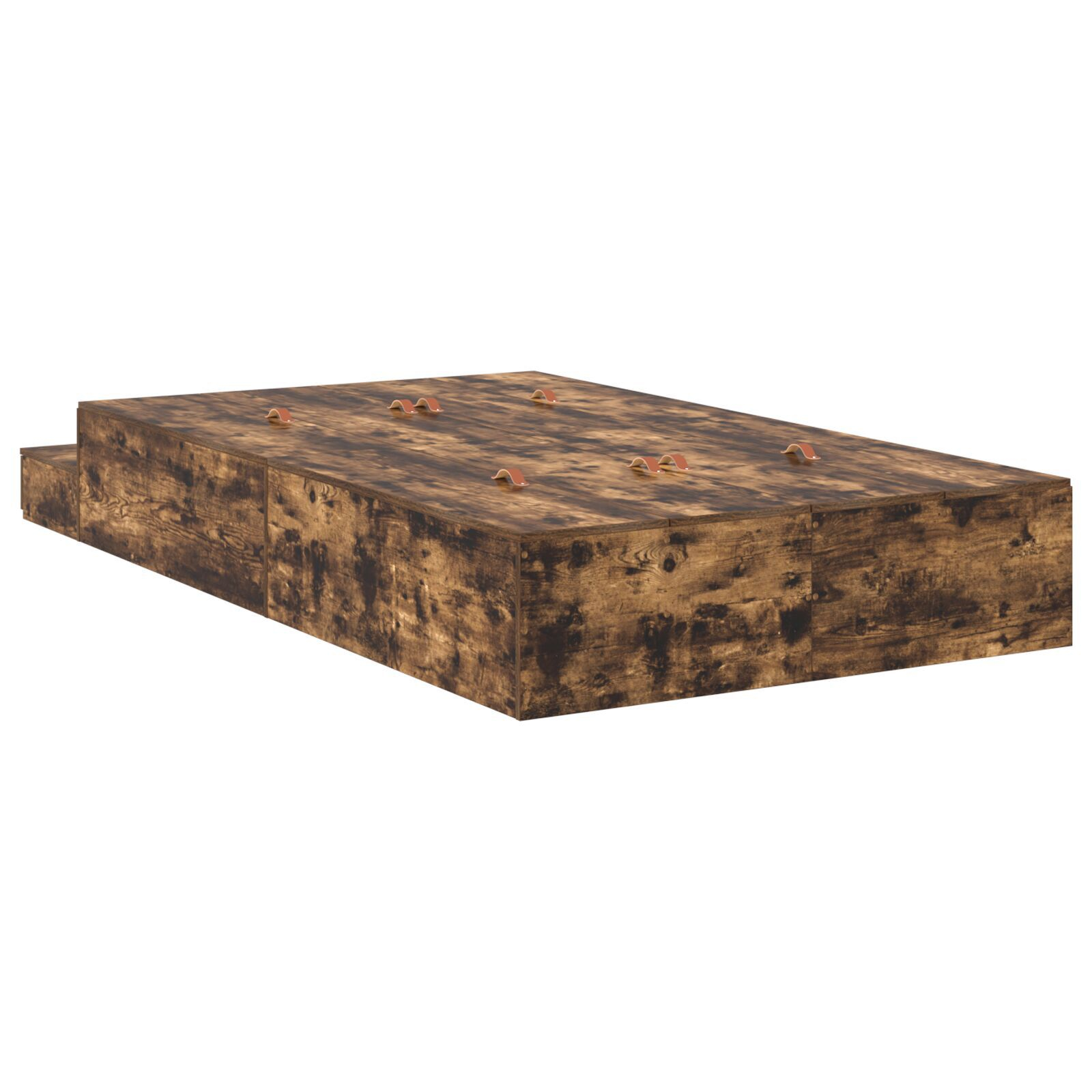 vidaXL Cadru de pat cu depozitare Stejar fumuriu 226.5 x 120 x 31.5 cm vidaXL Cadru de pat cu depozitare Stejar fumuriu 226.5 x 120 x 31.5 cm