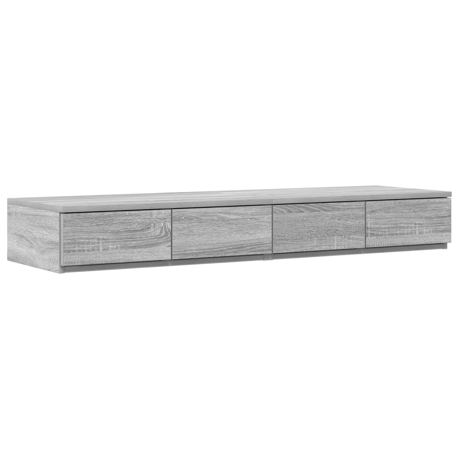 vidaXL Cadru de pat cu depozitare sonoma gri 226.5 x 120 x 31.5 cm
