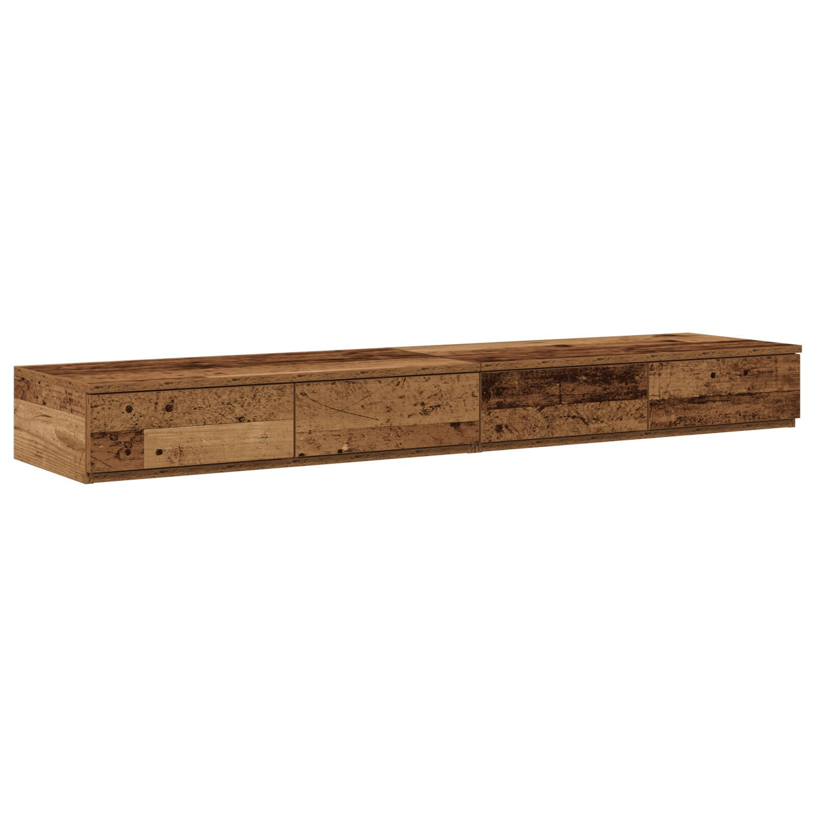 vidaXL Cadru de pat cu depozitare Lemn vechi 226.5 x 140 x 31.5 cm