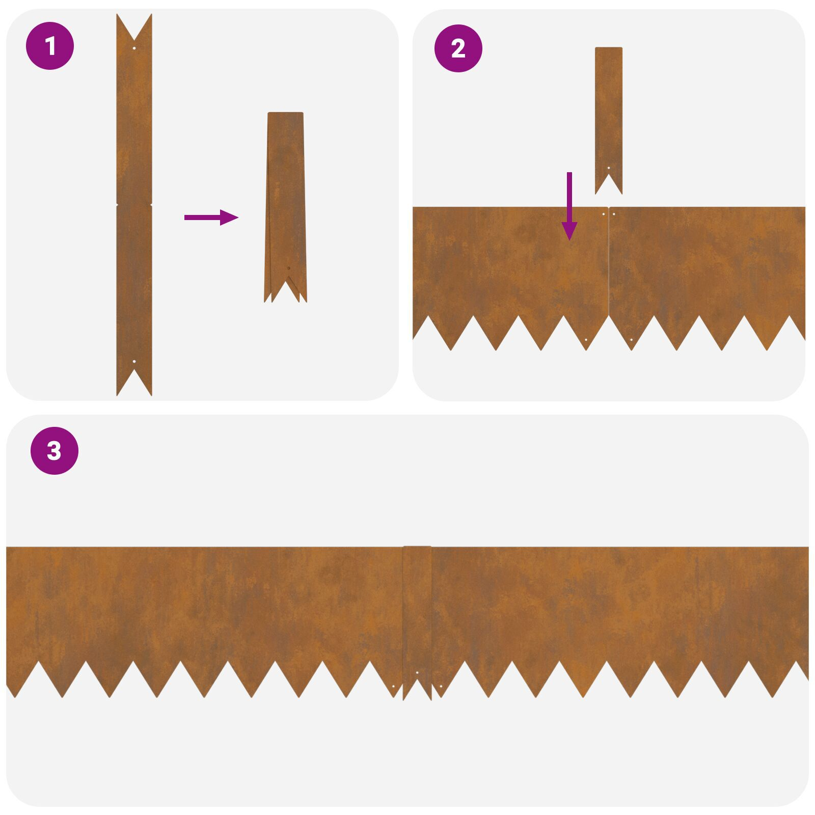 vidaXL Margine pentru gazon 50 pcs Maro 100 x 0.05 x 20 cm