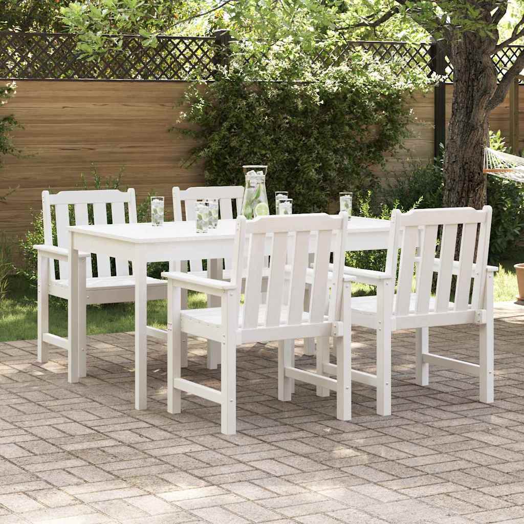vidaXL Scaun de dining pentru grădină. 4 pcs Alb 65.5 x 55.5 x 88cm