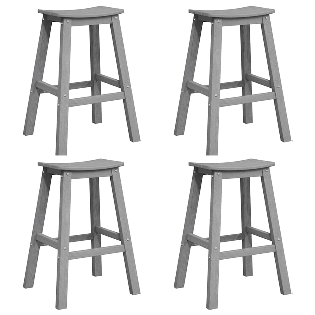 vidaXL Set bar de grădină 4 pcs Gri deschis HDPE