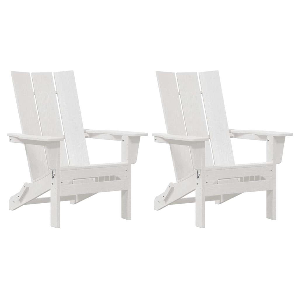 vidaXL Mobilier de lounge pentru grădină 2 pcs Alb 74.5 x 80.5 x 90 cm