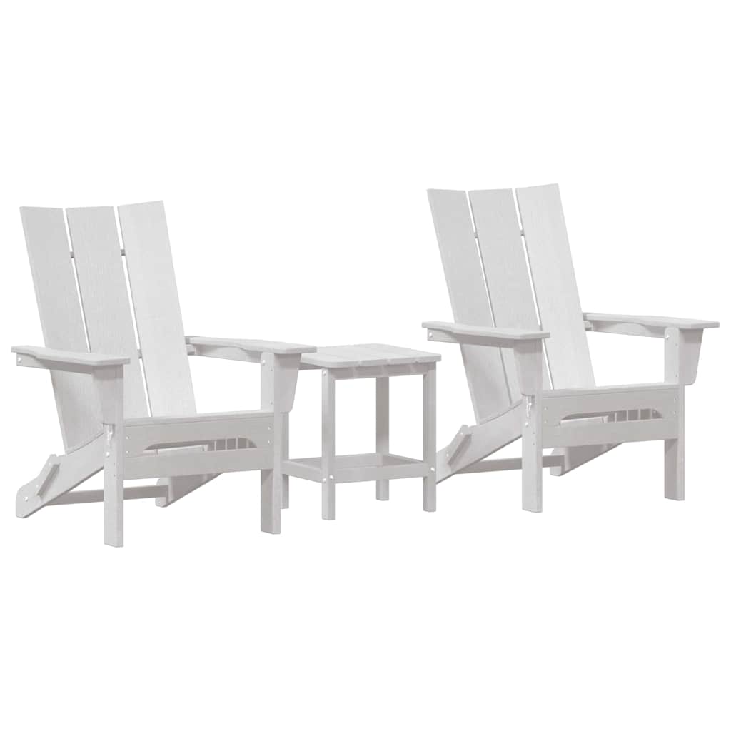 vidaXL Mobilier de lounge pentru grădină 3 pcs Alb 38 x 38 x 46cm