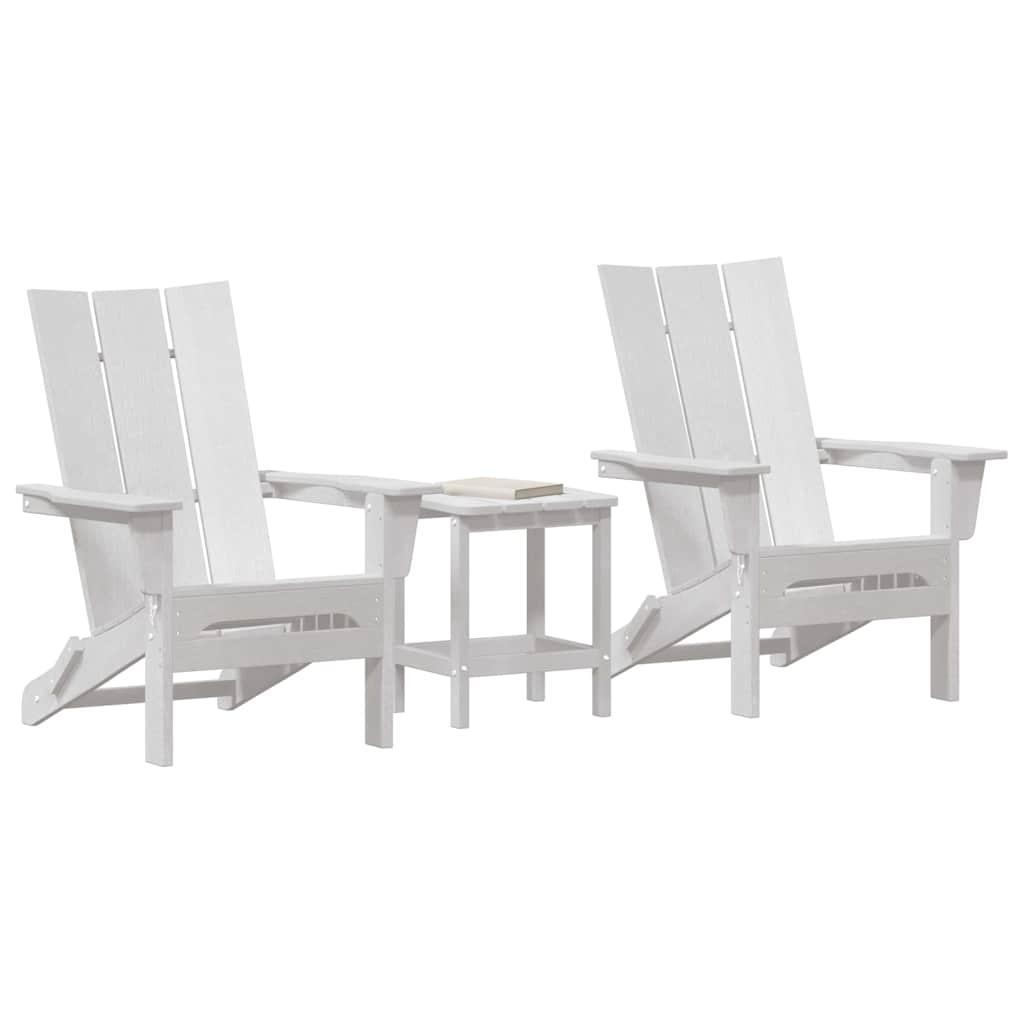 vidaXL Mobilier de lounge pentru grădină 3 pcs Alb 38 x 38 x 46cm