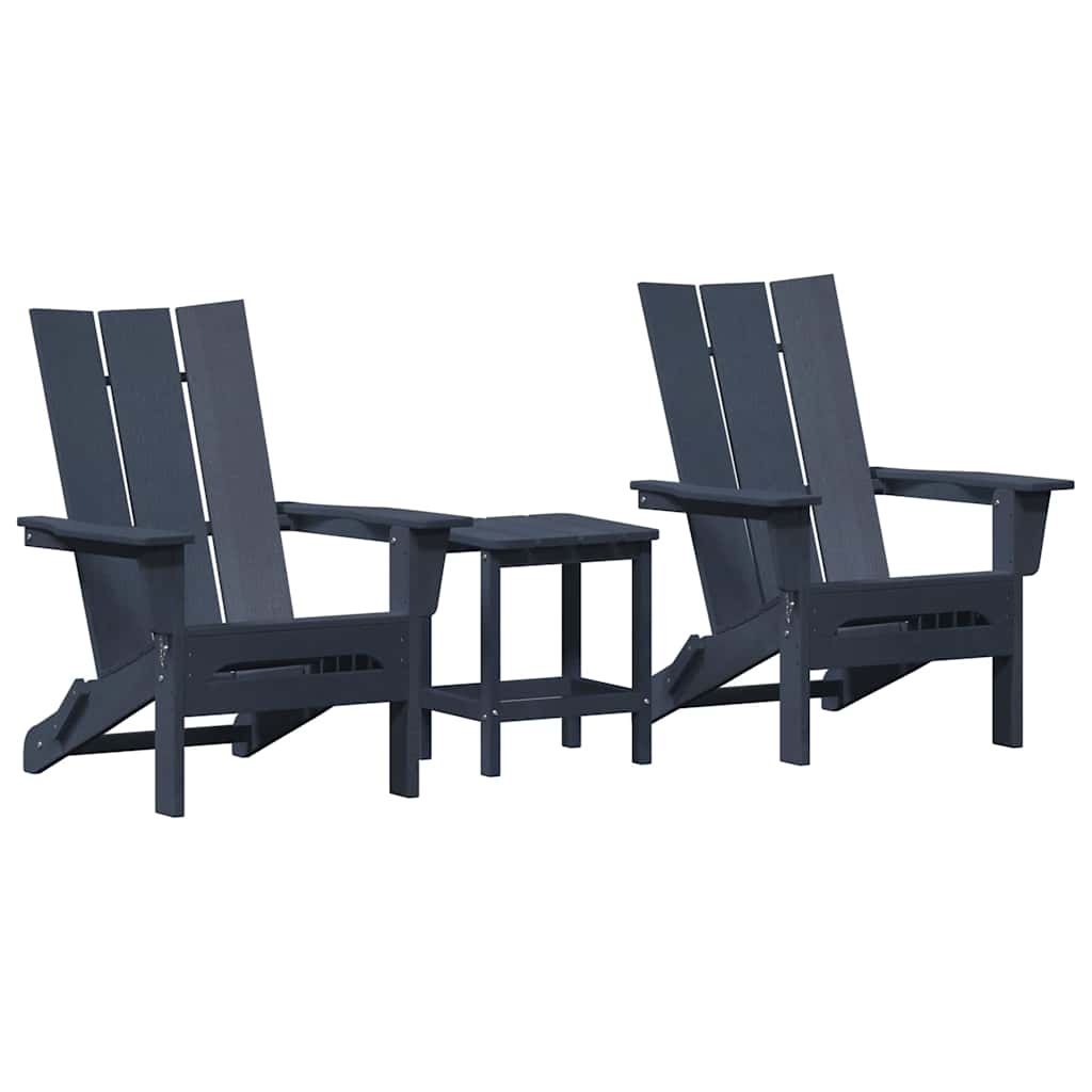 vidaXL Mobilier de lounge pentru grădină 3 pcs Bleumarin