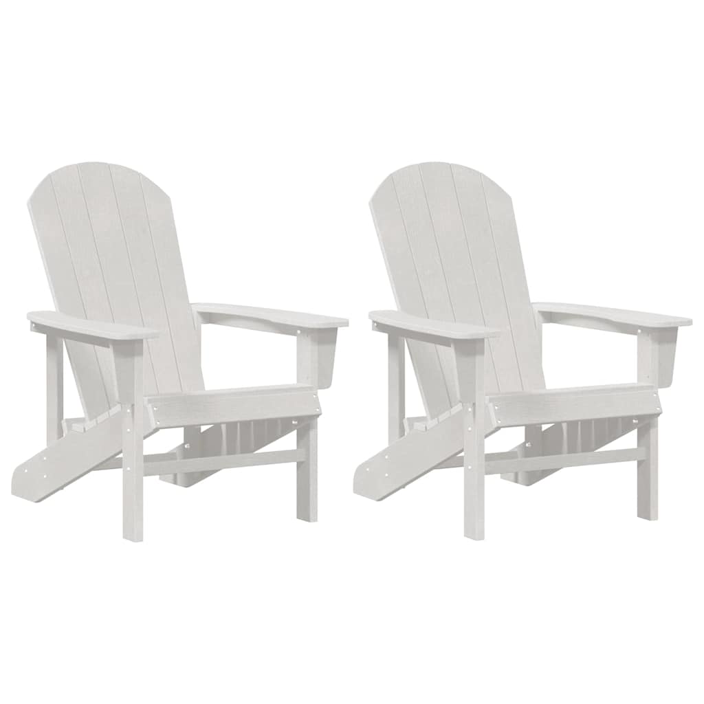 vidaXL Mobilier de lounge pentru grădină 2 pcs Alb 74 x 82 x 90cm