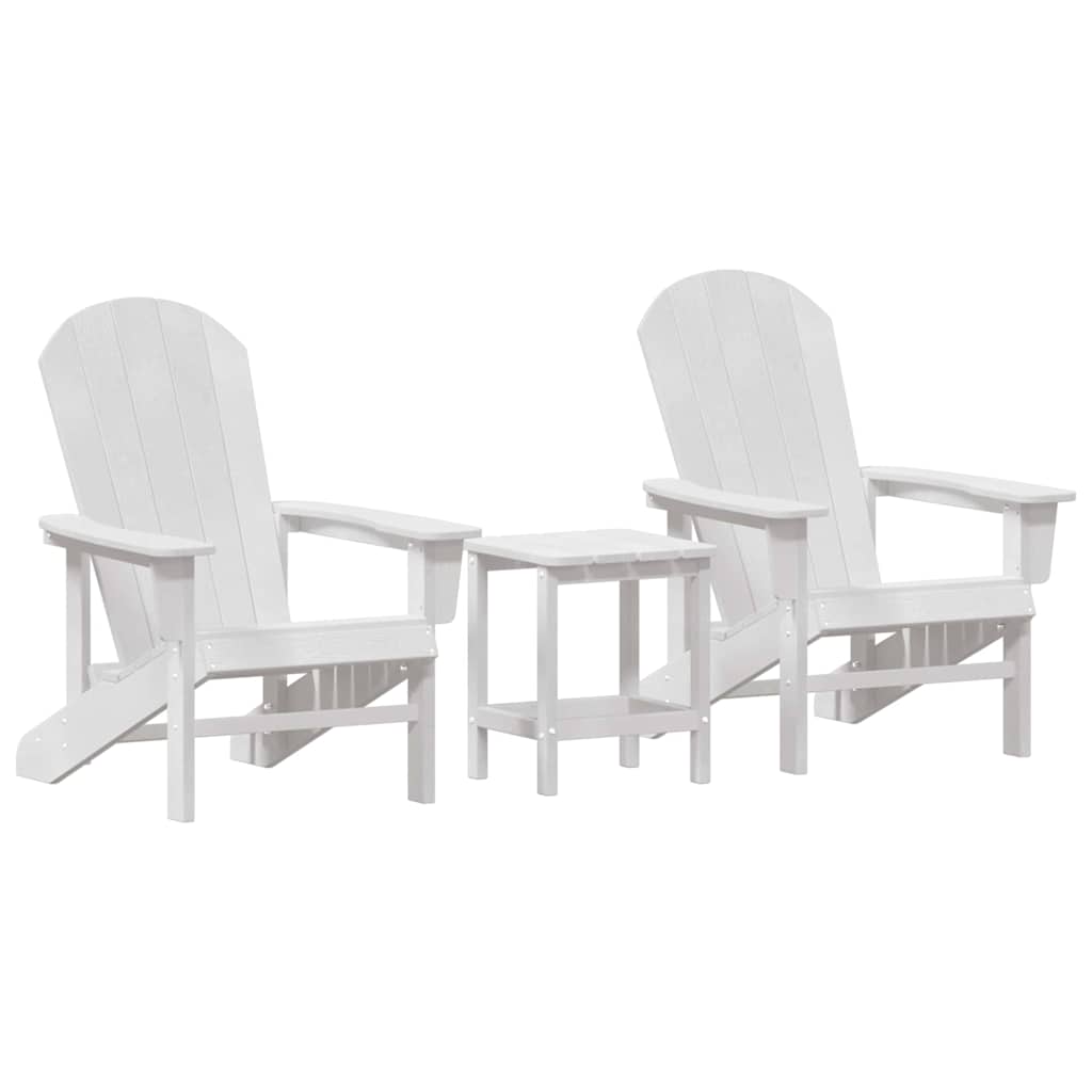 vidaXL Mobilier de lounge pentru grădină 3 pcs Alb 38 x 38 x 46cm