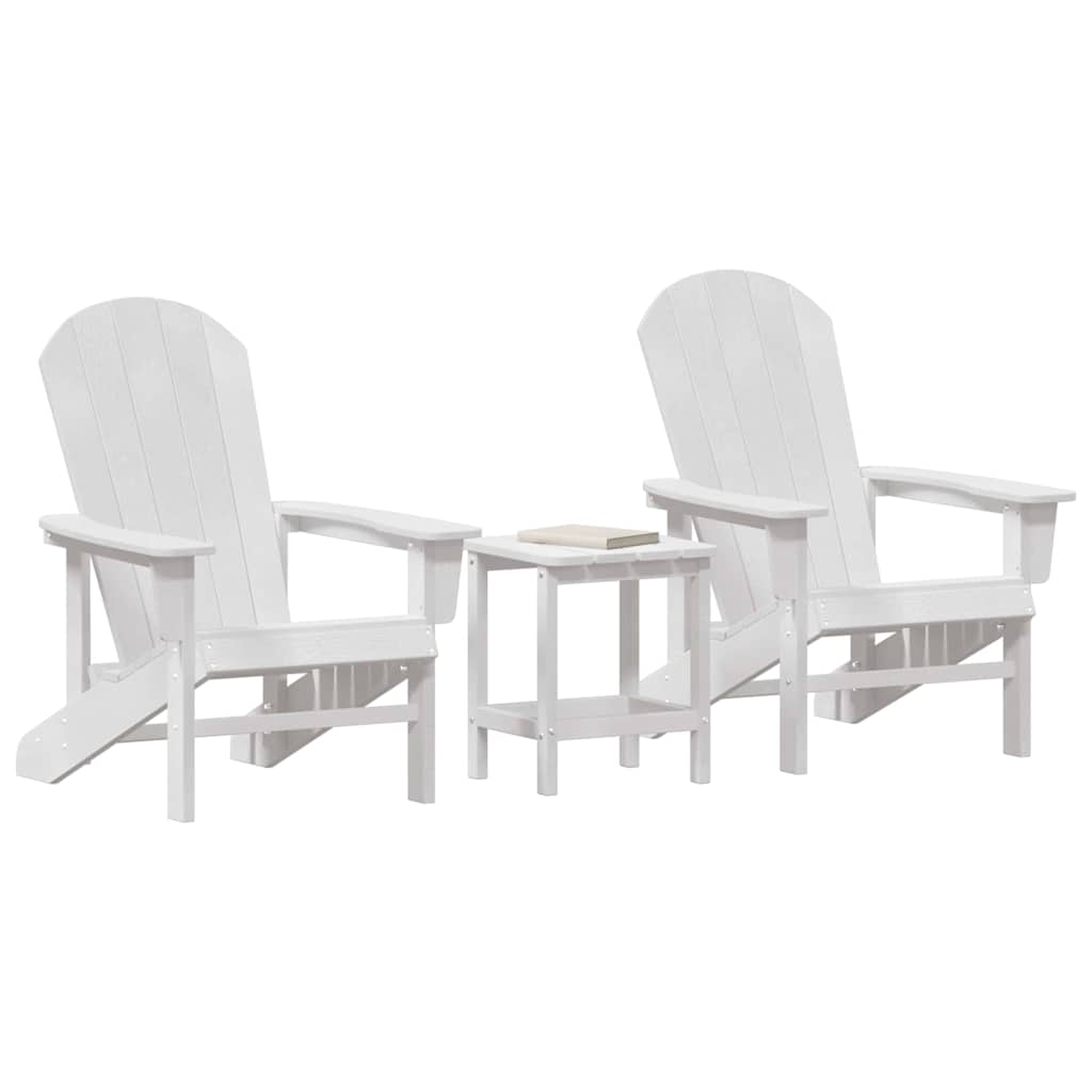 vidaXL Mobilier de lounge pentru grădină 3 pcs Alb 38 x 38 x 46cm