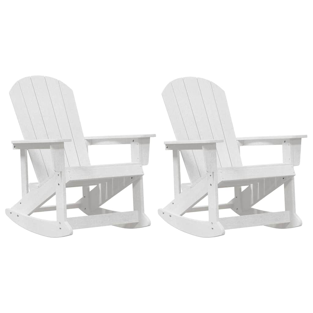 vidaXL Fotolii Adirondack Marmite 2 pcs Alb HDPE