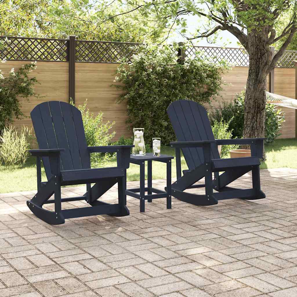 vidaXL Fotolii Adirondack Marmite 2 pcs Albastru marin HDPE
