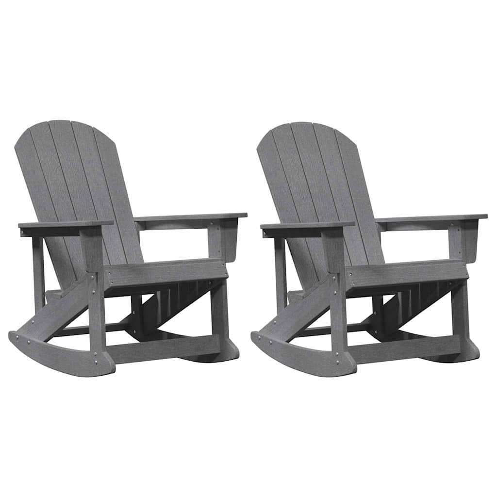 vidaXL Fotolii Adirondack Marmite 2 pcs Gri deschis HDPE