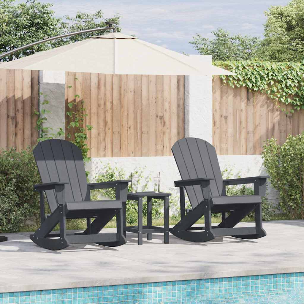 vidaXL Fotolii Adirondack Marmite 2 pcs Gri deschis HDPE