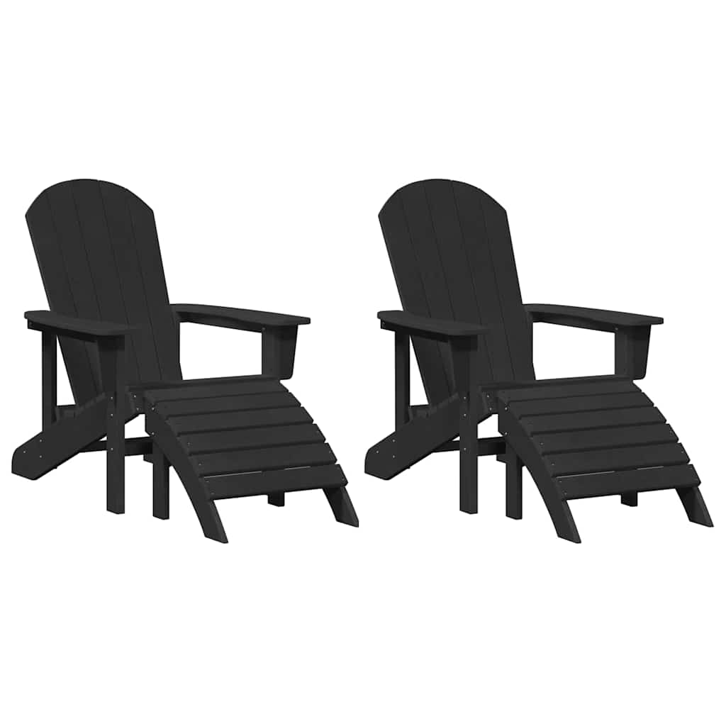 vidaXL Mobilier de lounge pentru grădină 2 pcs Negru 74 x 82 x 90cm