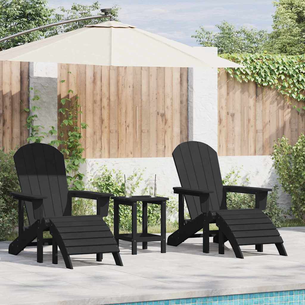 vidaXL Mobilier de lounge pentru grădină 2 pcs Negru 74 x 82 x 90cm