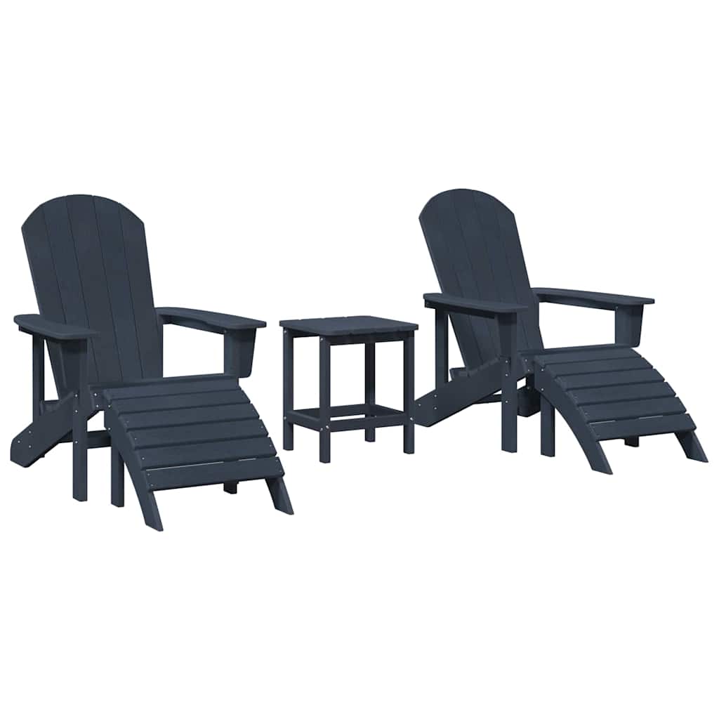 vidaXL Mobilier de lounge pentru grădină 3 pcs Bleumarin