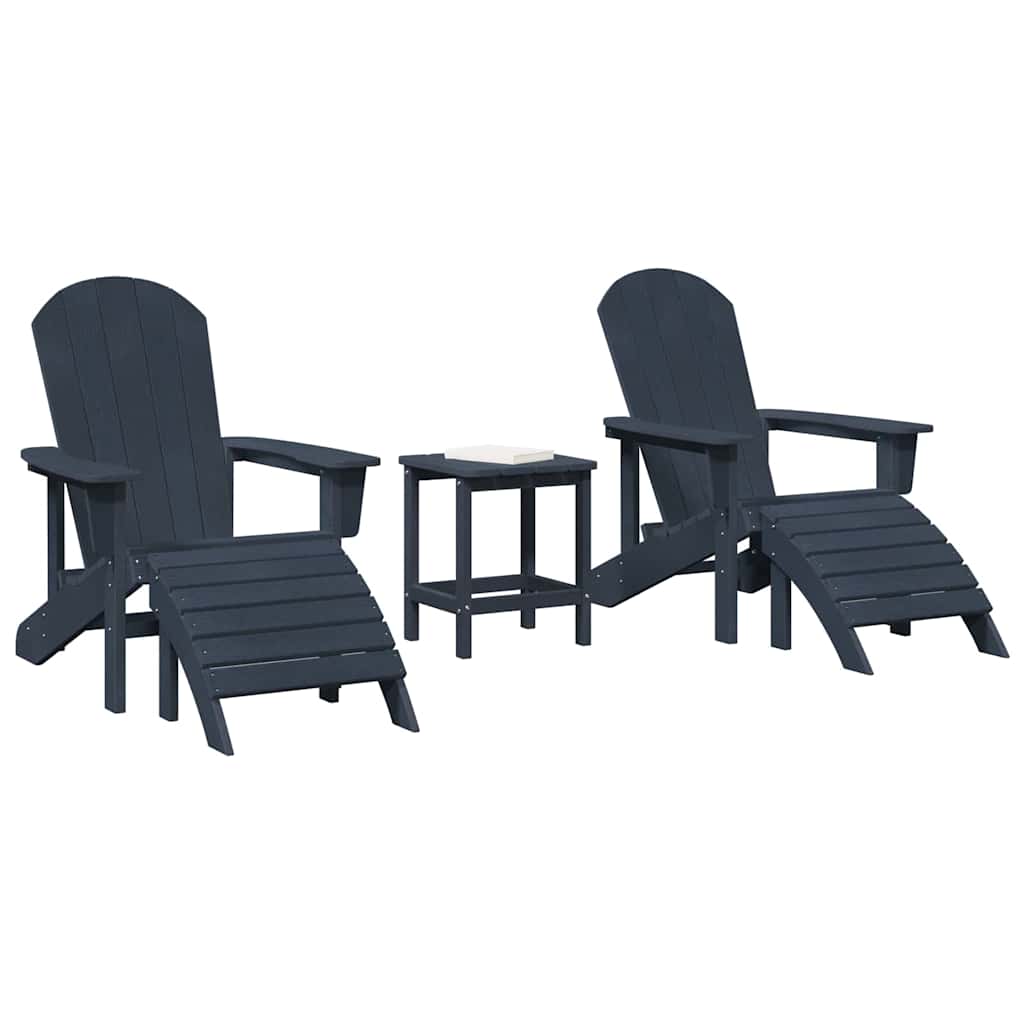 vidaXL Mobilier de lounge pentru grădină 3 pcs Bleumarin