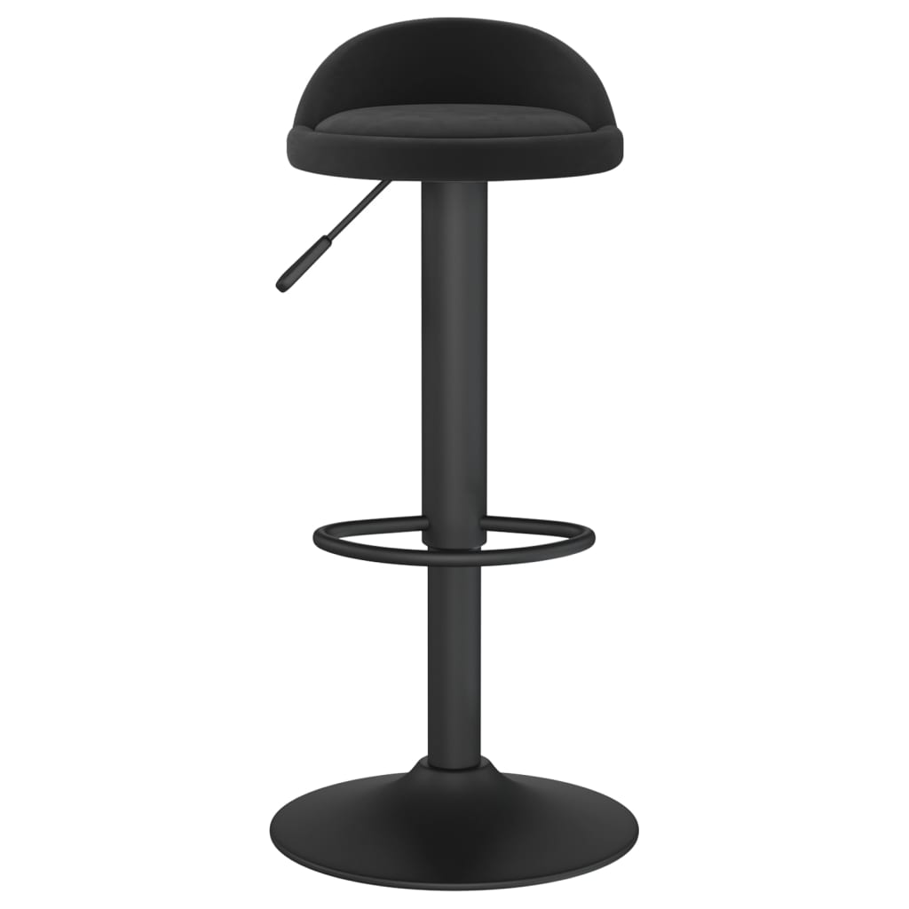 vidaXL Scaun de bar, negru, catifea vidaXL Scaun de bar, negru, catifea
