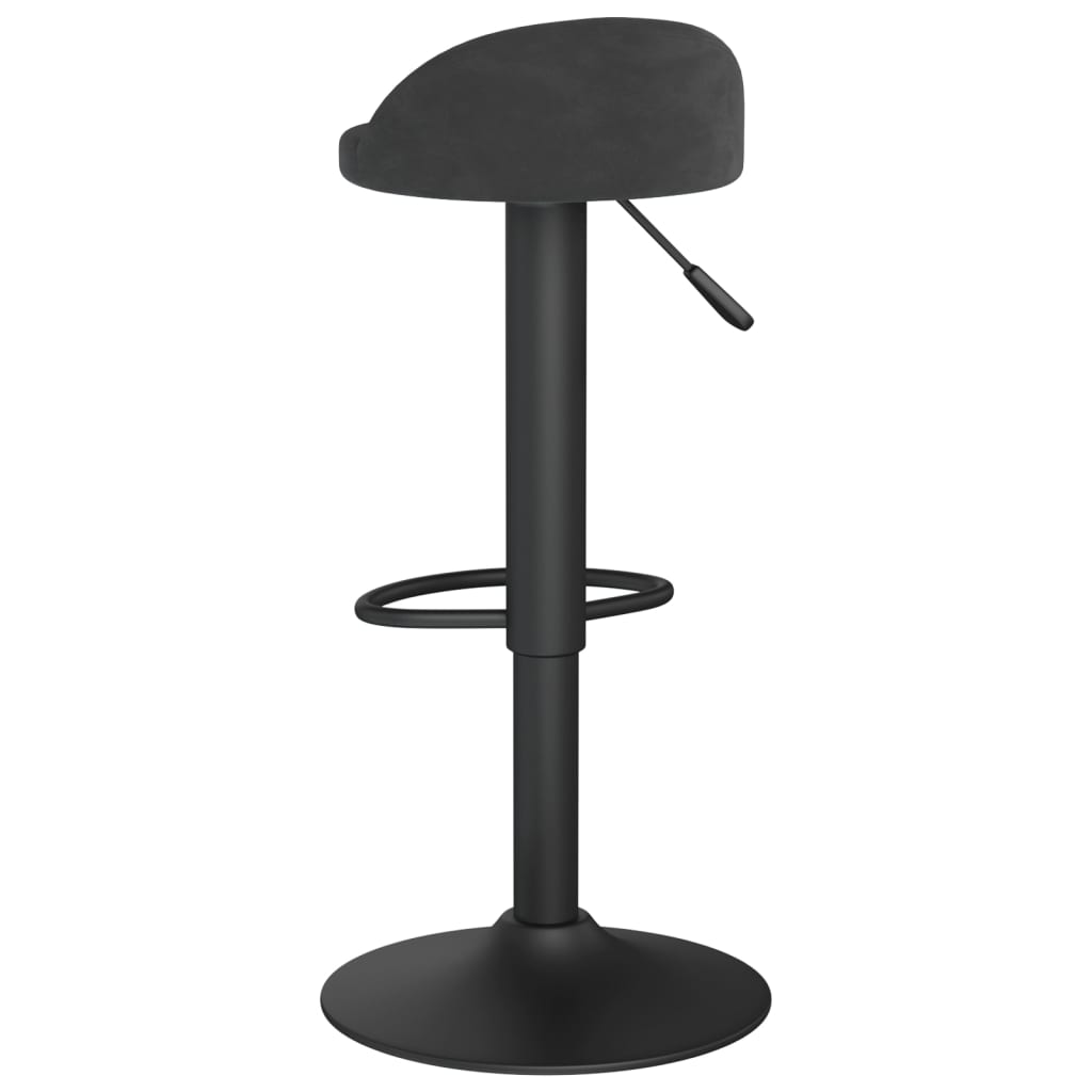 vidaXL Scaun de bar, negru, catifea vidaXL Scaun de bar, negru, catifea