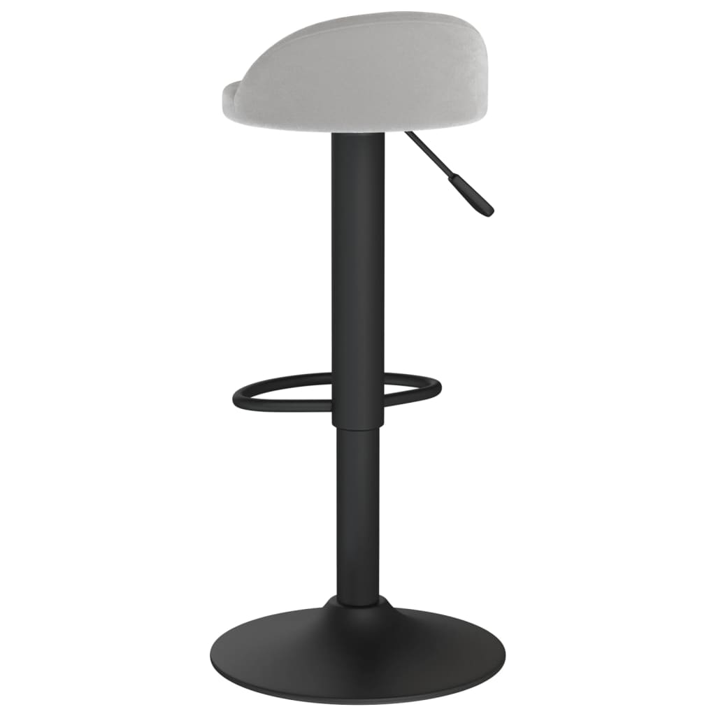 vidaXL Scaun de bar, gri deschis, catifea vidaXL Scaun de bar, gri deschis, catifea
