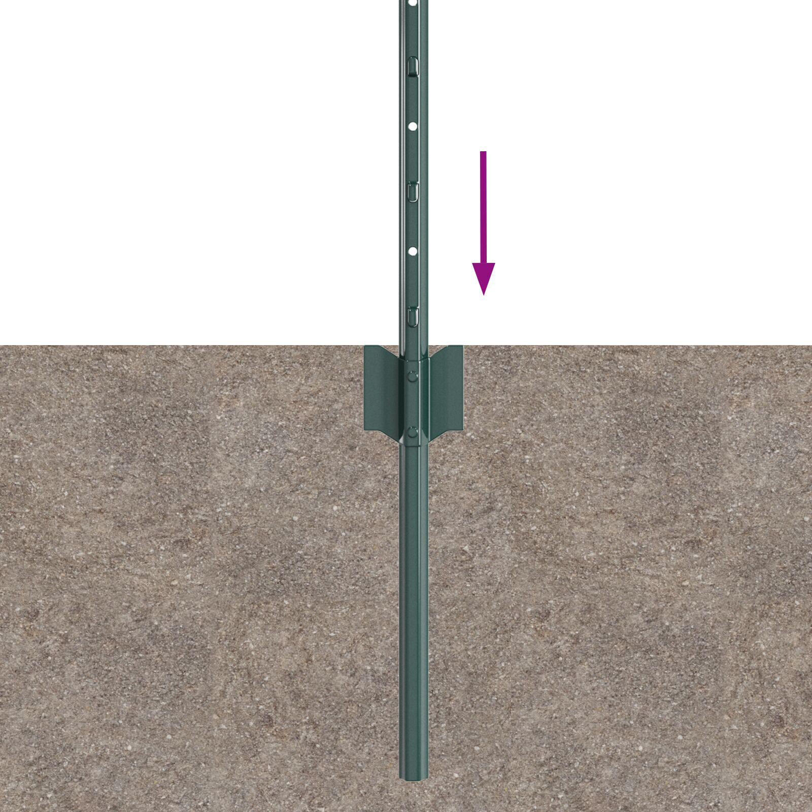vidaXL Stâlpi de gard argintii 44 pcs Verde 100 x 0.4 m Oțel