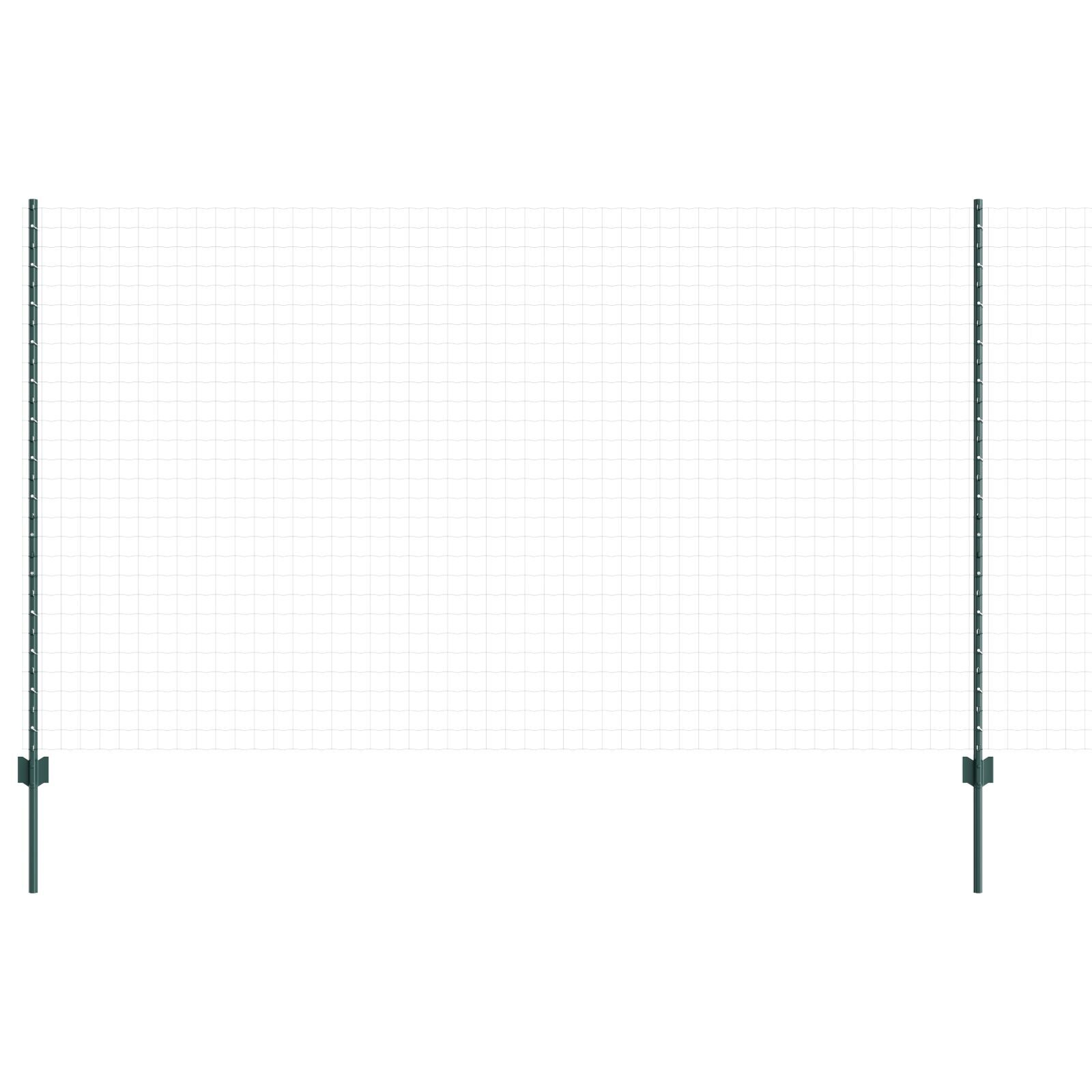 vidaXL Stâlpi de gard argintii 44 pcs Verde 100 x 1.4 m Metal vidaXL Stâlpi de gard argintii 44 pcs Verde 100 x 1.4 m Metal