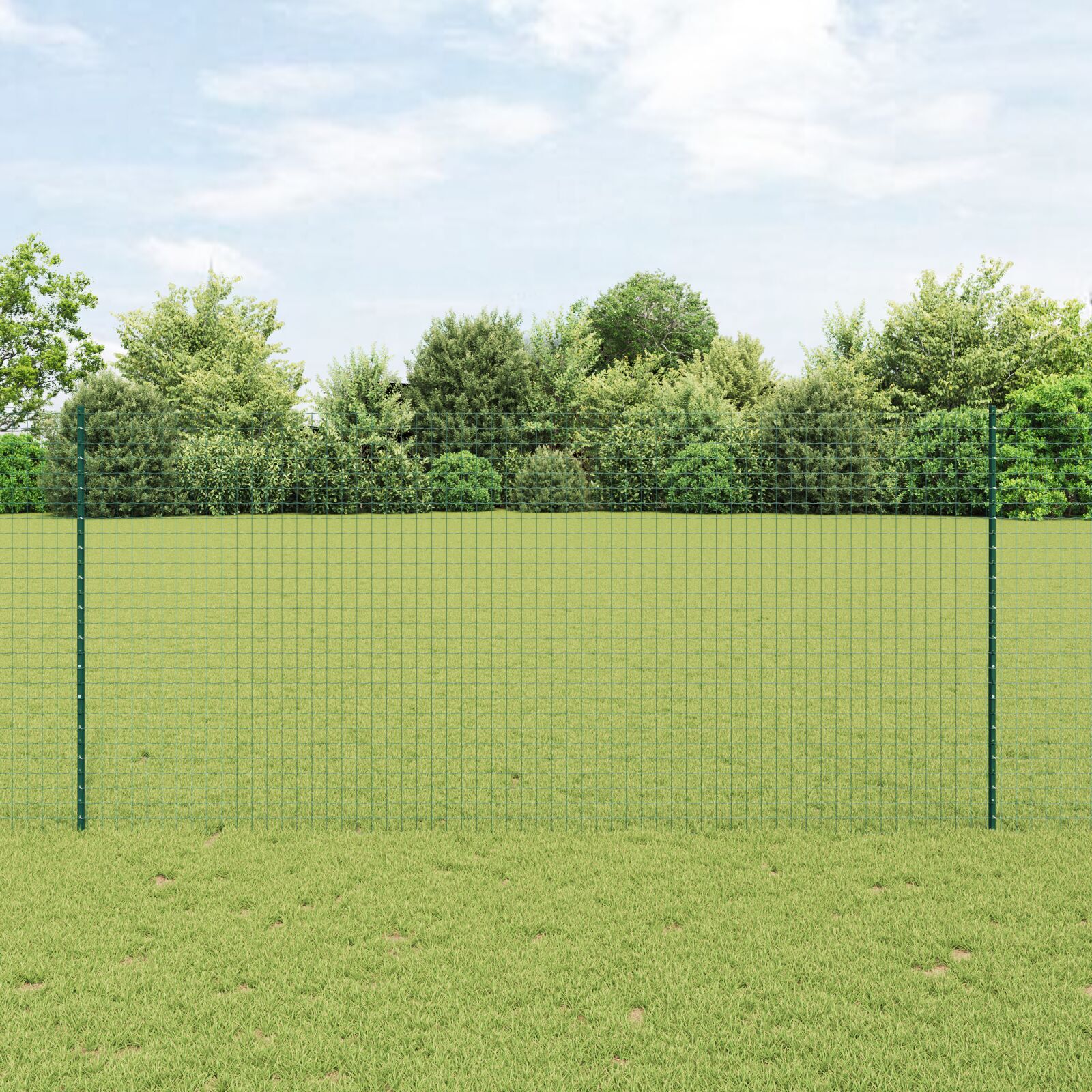 vidaXL Stâlpi de gard argintii 44 pcs Verde 100 x 1.4 m Metal vidaXL Stâlpi de gard argintii 44 pcs Verde 100 x 1.4 m Metal