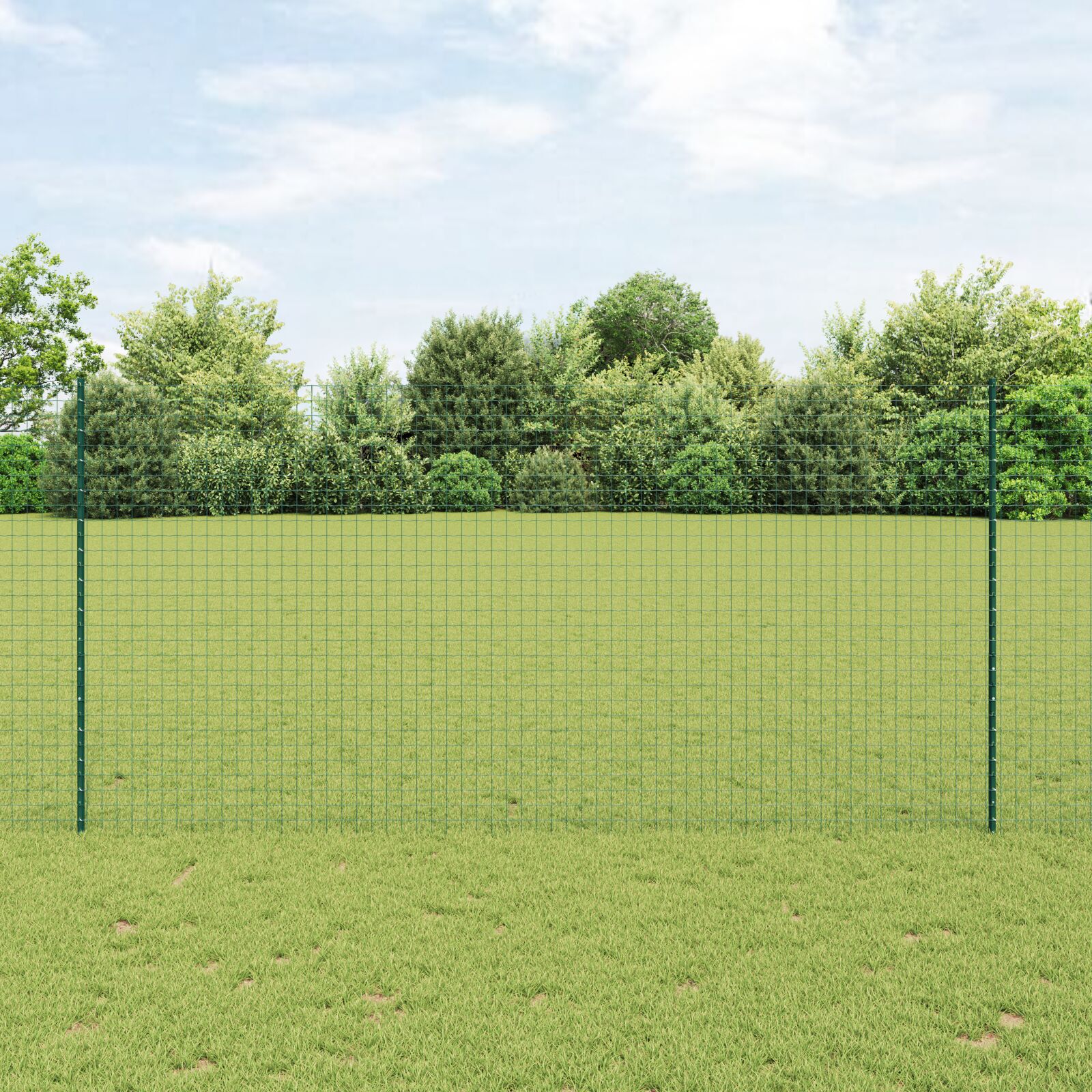 vidaXL Stâlpi de gard argintii 22 pcs Verde 50 x 1,5 m Metal vidaXL Stâlpi de gard argintii 22 pcs Verde 50 x 1,5 m Metal