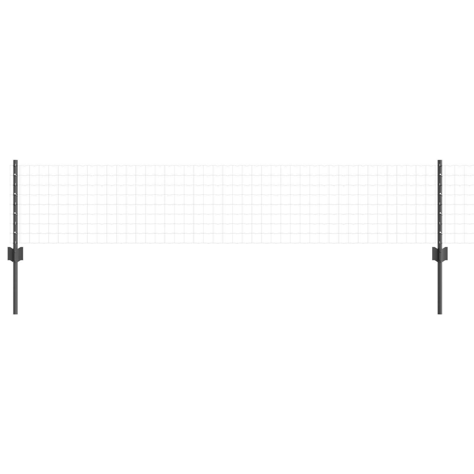 vidaXL Stâlpi de gard argintii 44 pcs Gri 100 x 0.4 m