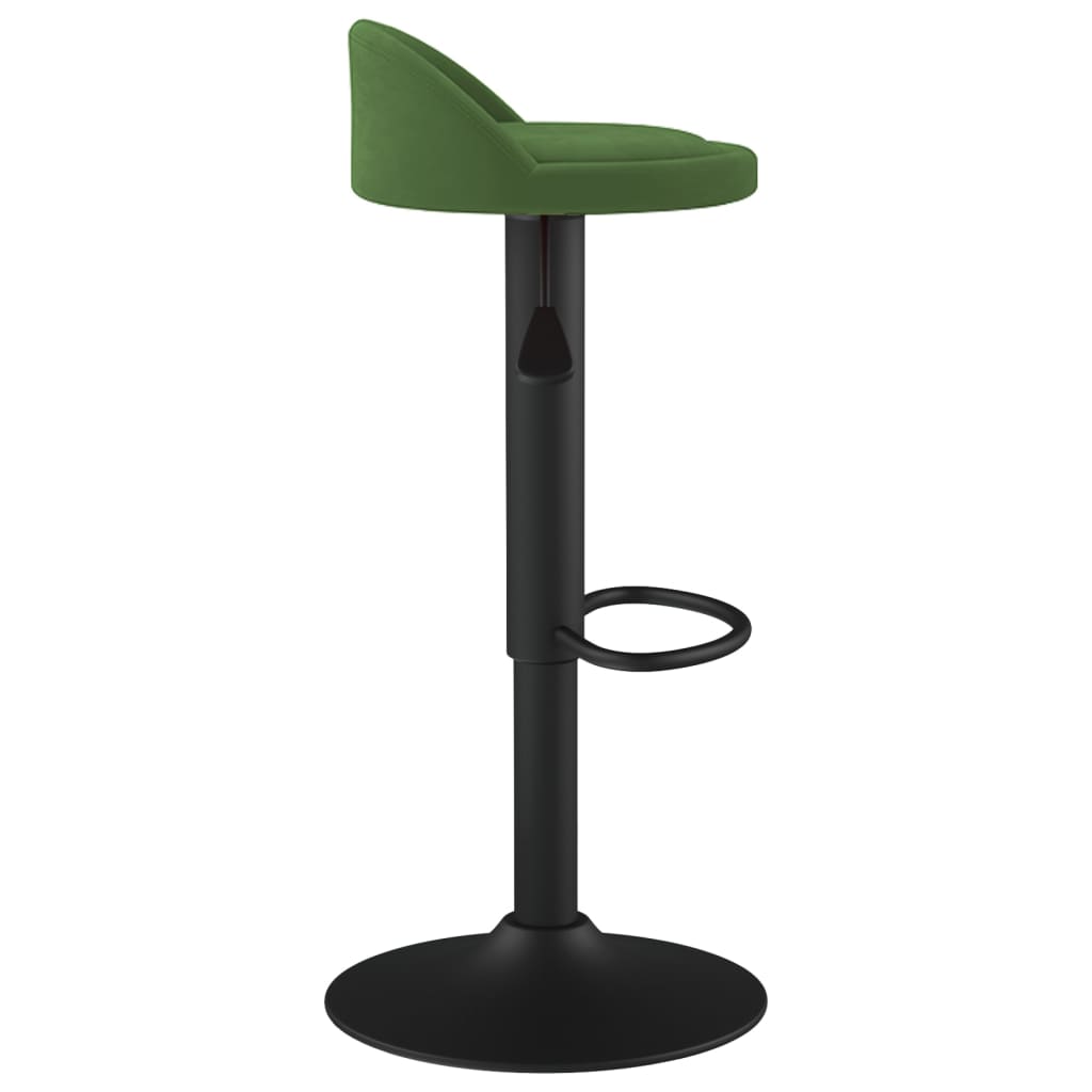 vidaXL Scaun de bar, verde închis, catifea