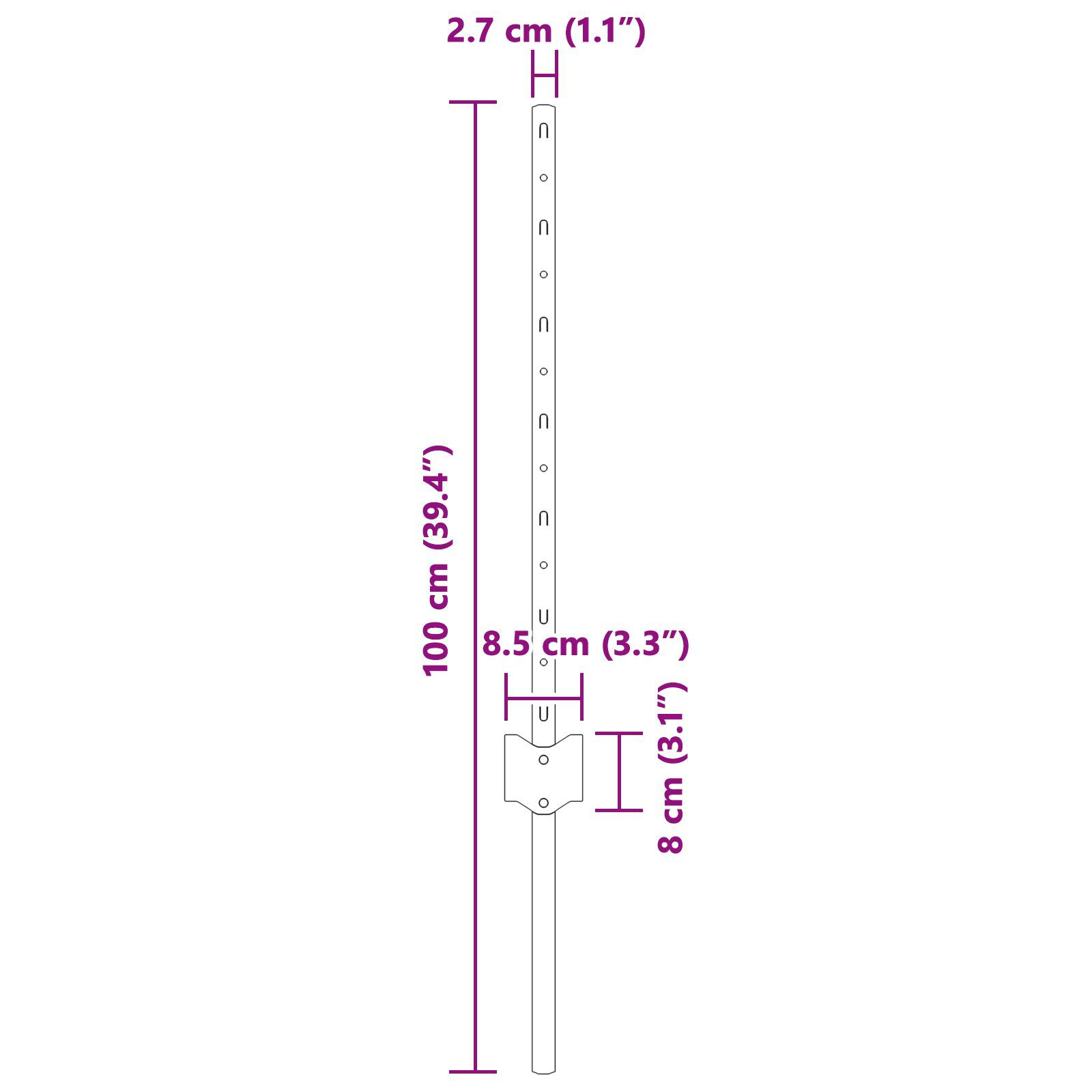 vidaXL Stâlpi de Gard Manual 22 pcs Gri 100 cm Oțel vidaXL Stâlpi de Gard Manual 22 pcs Gri 100 cm Oțel