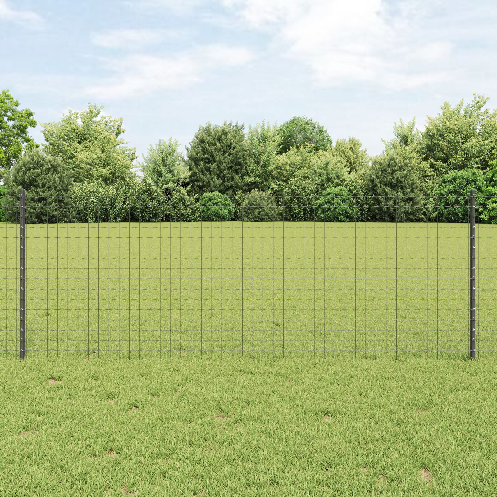 vidaXL Stâlpi de gard argintii 22 pcs Gri 50 x 0.8 m Metal vidaXL Stâlpi de gard argintii 22 pcs Gri 50 x 0.8 m Metal