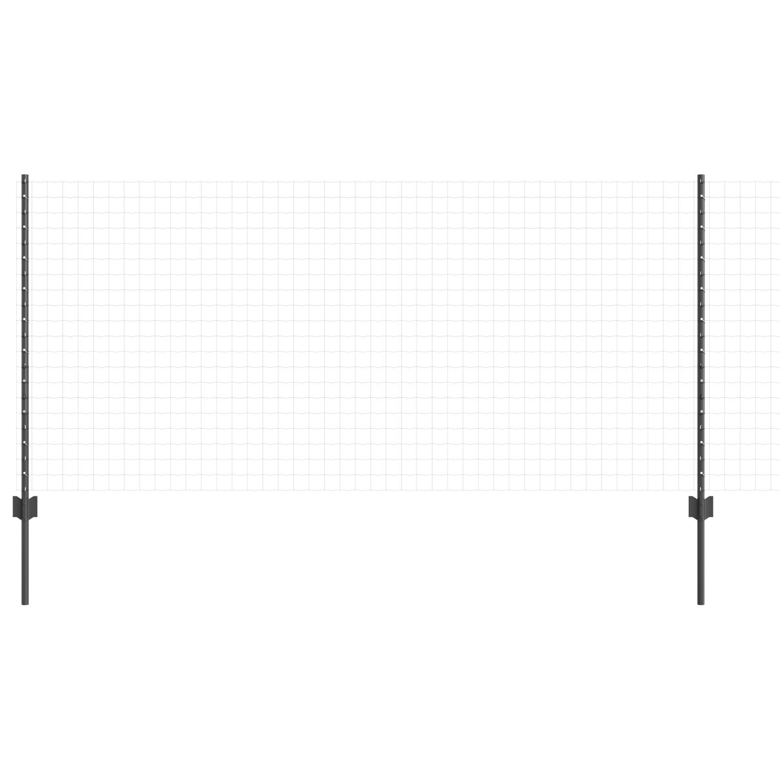 vidaXL Stâlpi de gard argintii 44 pcs Gri Înălțime de 1 m. Metal vidaXL Stâlpi de gard argintii 44 pcs Gri Înălțime de 1 m. Metal