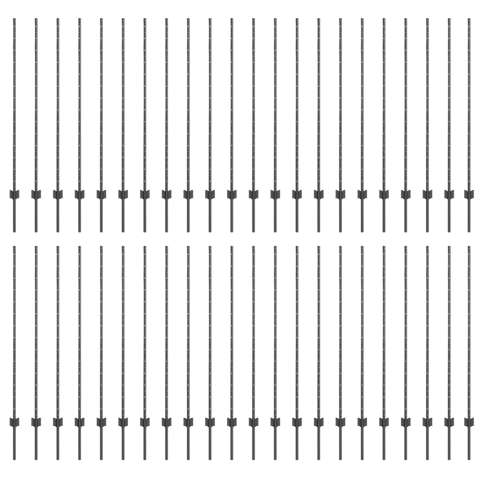 vidaXL Stâlpi de Gard 44 pcs Gri 100 x 1.4 m se potrivește bine. vidaXL Stâlpi de Gard 44 pcs Gri 100 x 1.4 m se potrivește bine.