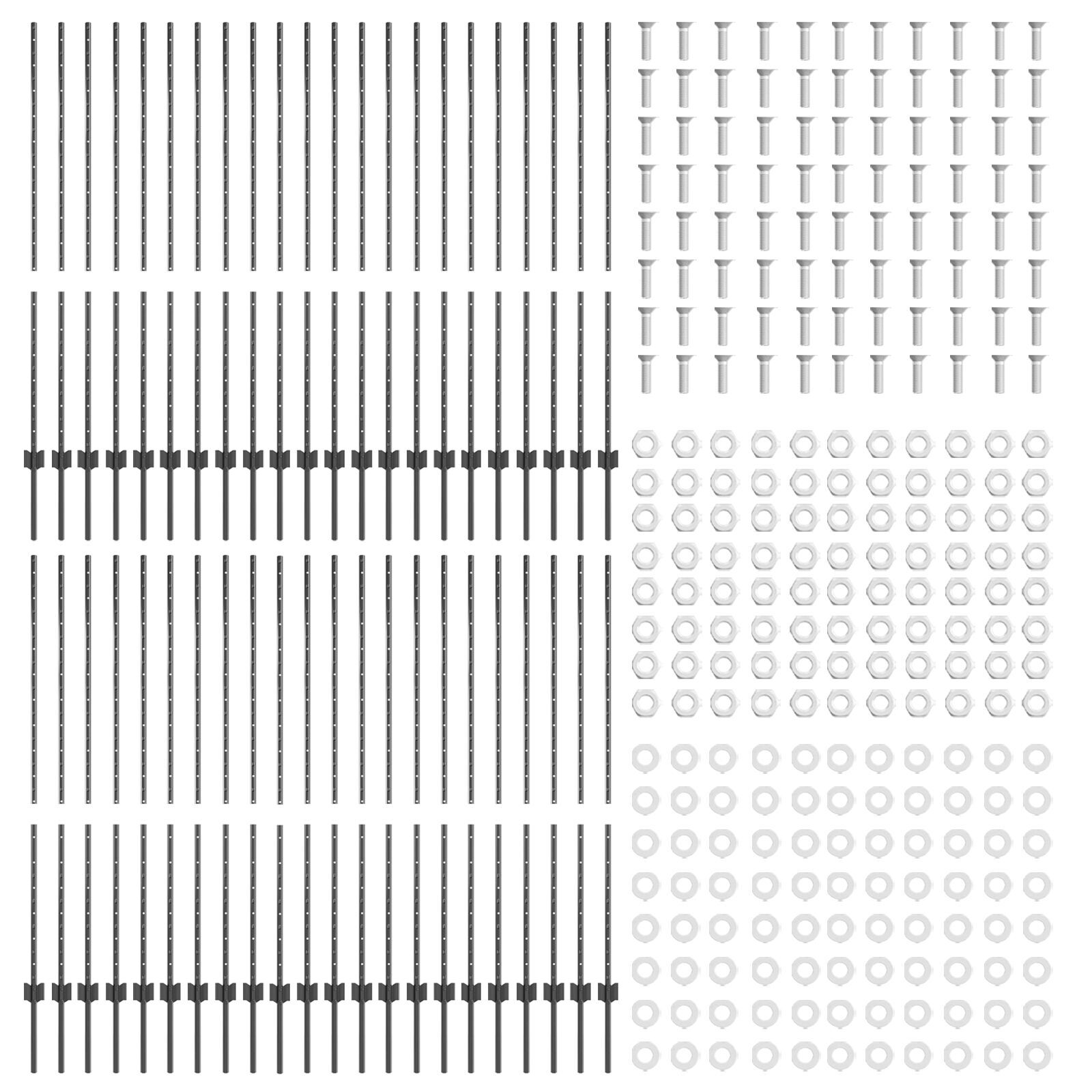 vidaXL Stâlpi de Gard 44 pcs Gri 100 x 1.4 m se potrivește bine. vidaXL Stâlpi de Gard 44 pcs Gri 100 x 1.4 m se potrivește bine.