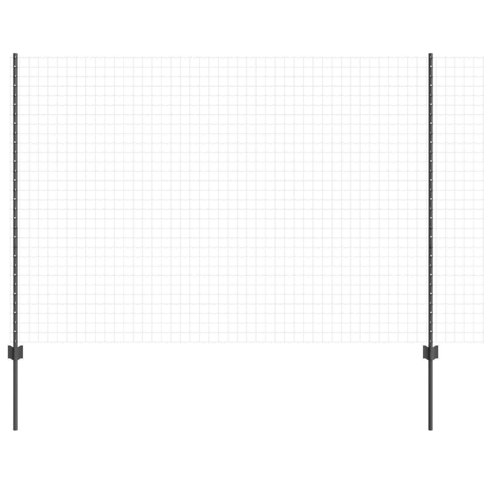 vidaXL Stâlpi de gard argintii 44 pcs Gri mare Oțel vidaXL Stâlpi de gard argintii 44 pcs Gri mare Oțel