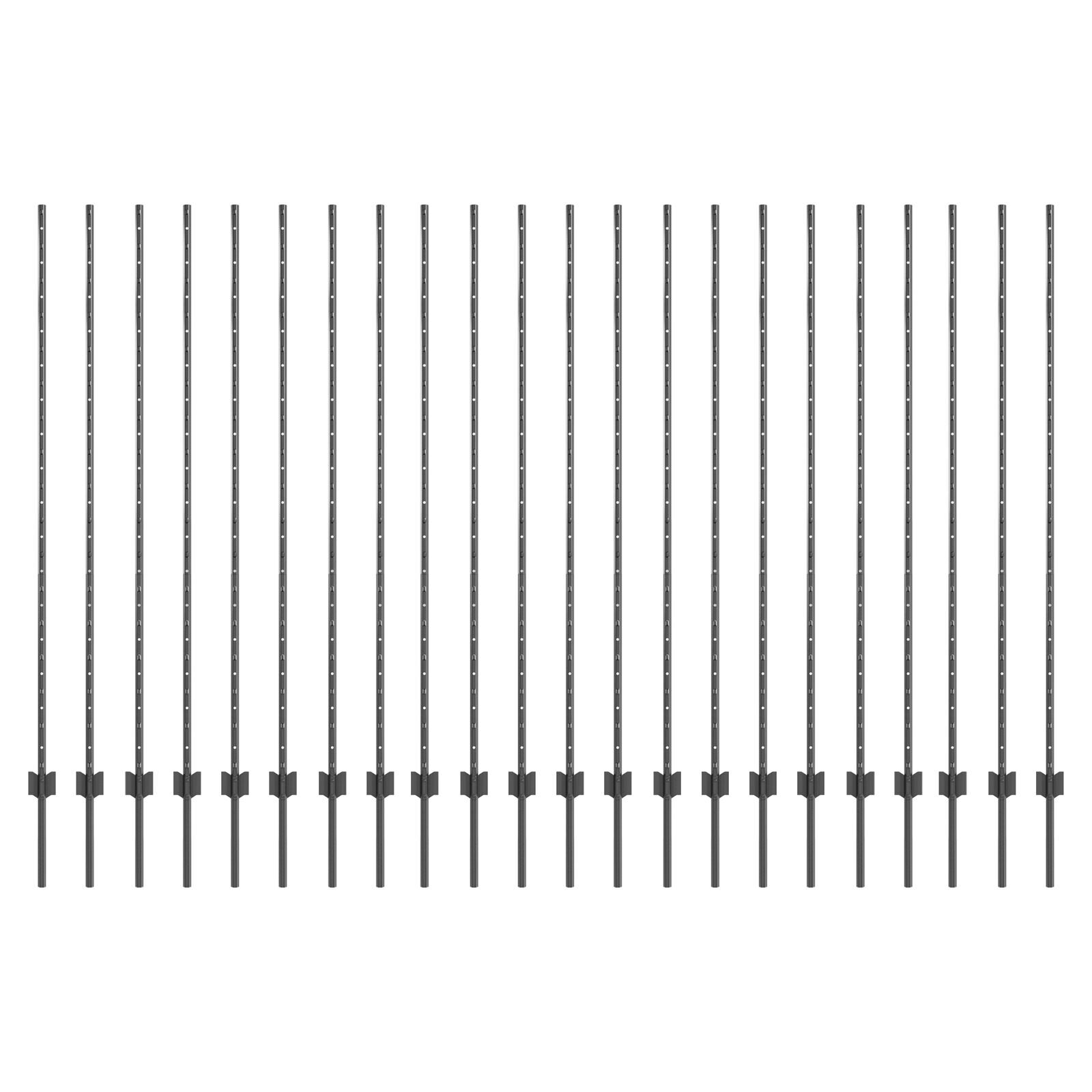 vidaXL Stâlpi de gard argintii 44 pcs Gri 50 x 1.6 m Metal vidaXL Stâlpi de gard argintii 44 pcs Gri 50 x 1.6 m Metal