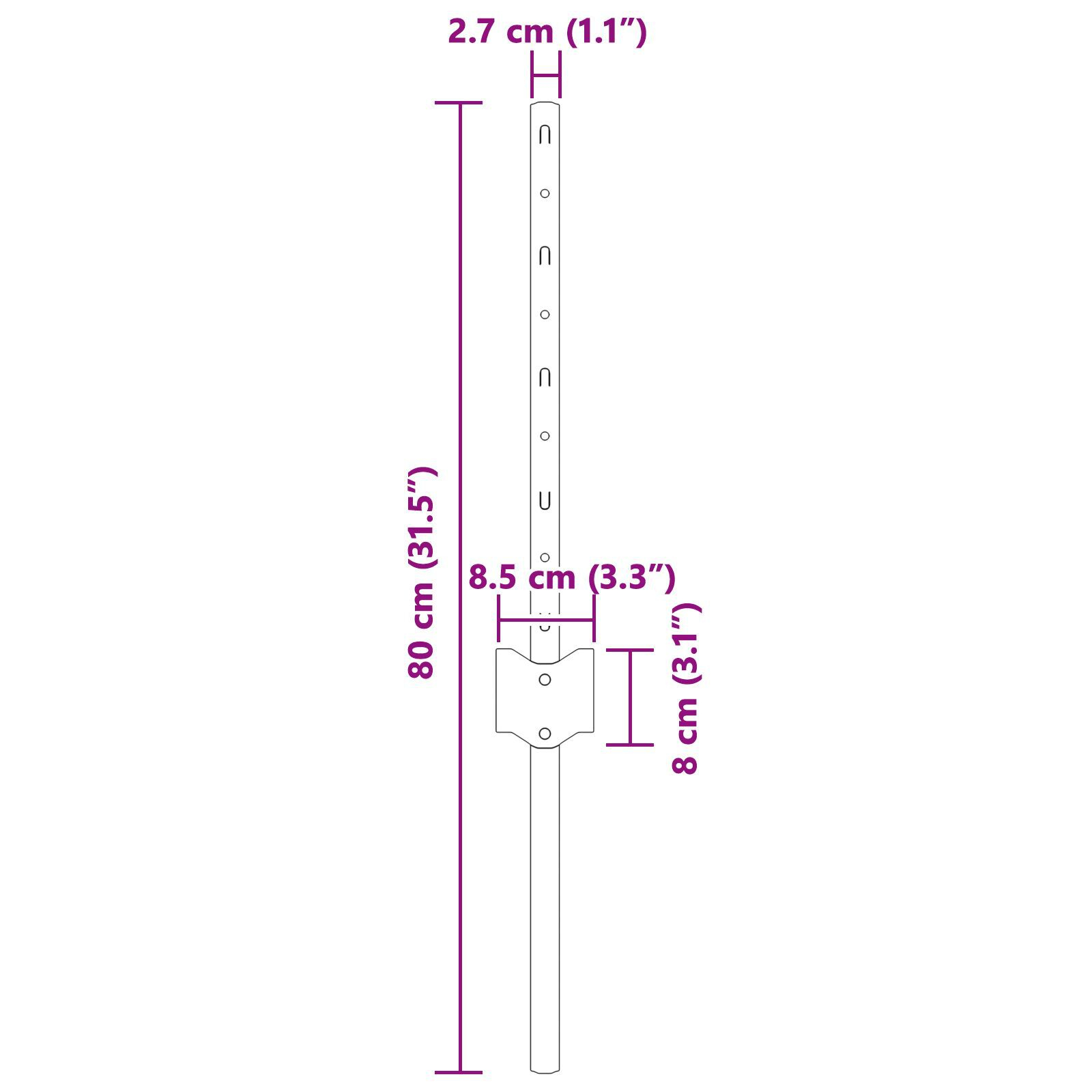 vidaXL Stâlpi de Gard Manual 44 pcs Argintiu 80 cm Oțel vidaXL Stâlpi de Gard Manual 44 pcs Argintiu 80 cm Oțel