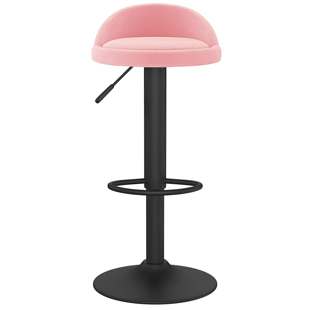 vidaXL Scaun de bar, roz, catifea vidaXL Scaun de bar, roz, catifea