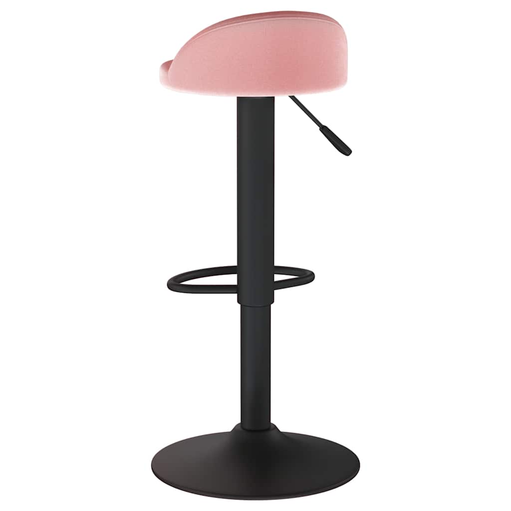 vidaXL Scaun de bar, roz, catifea vidaXL Scaun de bar, roz, catifea