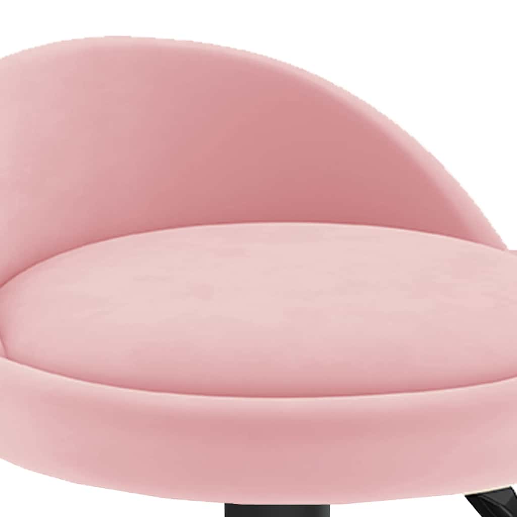 vidaXL Scaun de bar, roz, catifea vidaXL Scaun de bar, roz, catifea