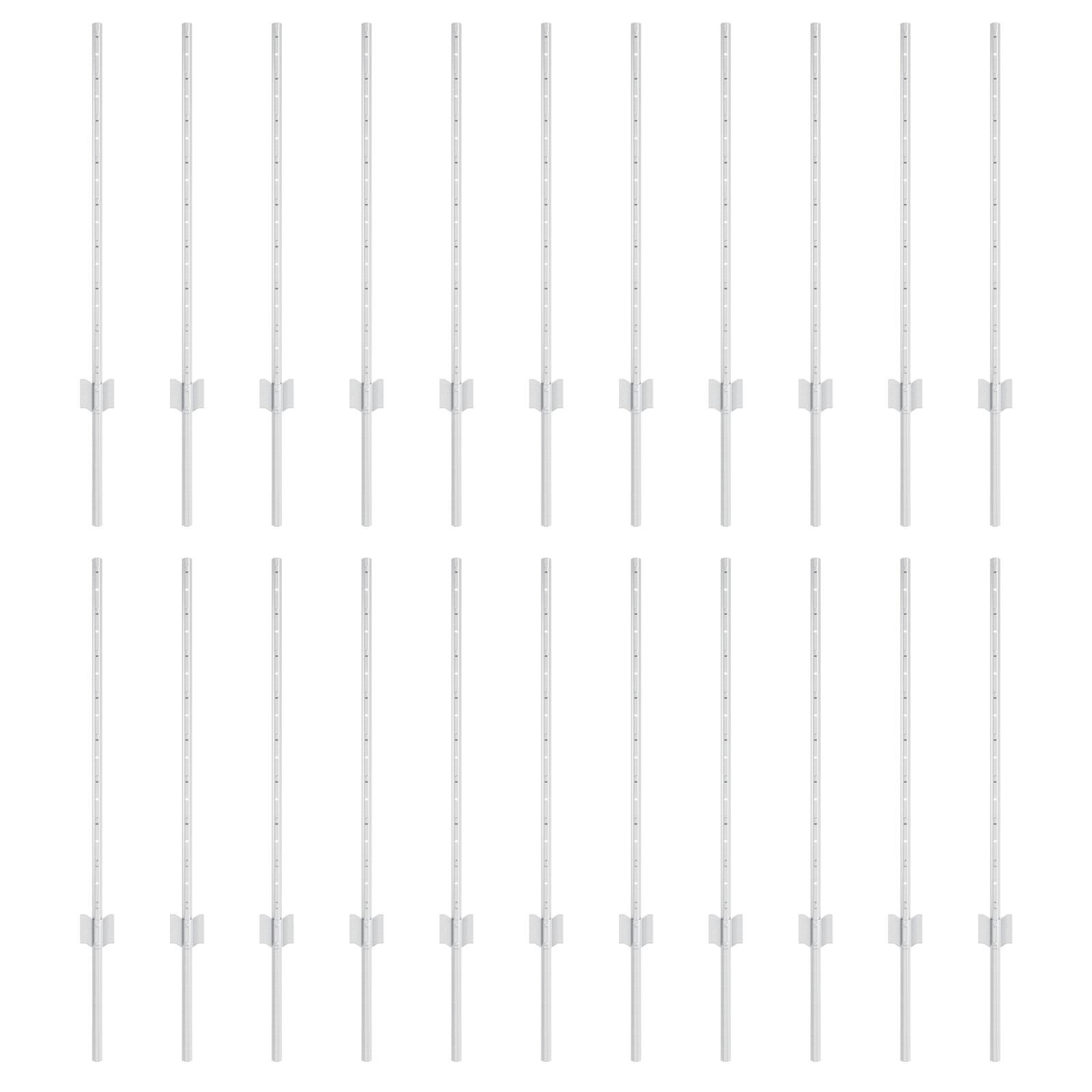 vidaXL Stâlpi de Gard Manual 22 pcs Argintiu 120 cm Oțel vidaXL Stâlpi de Gard Manual 22 pcs Argintiu 120 cm Oțel