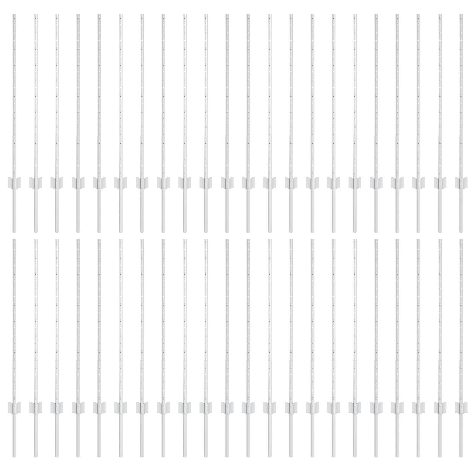 vidaXL Stâlpi de Gard Manual 88 pcs Argintiu 140 cm Oțel vidaXL Stâlpi de Gard Manual 88 pcs Argintiu 140 cm Oțel