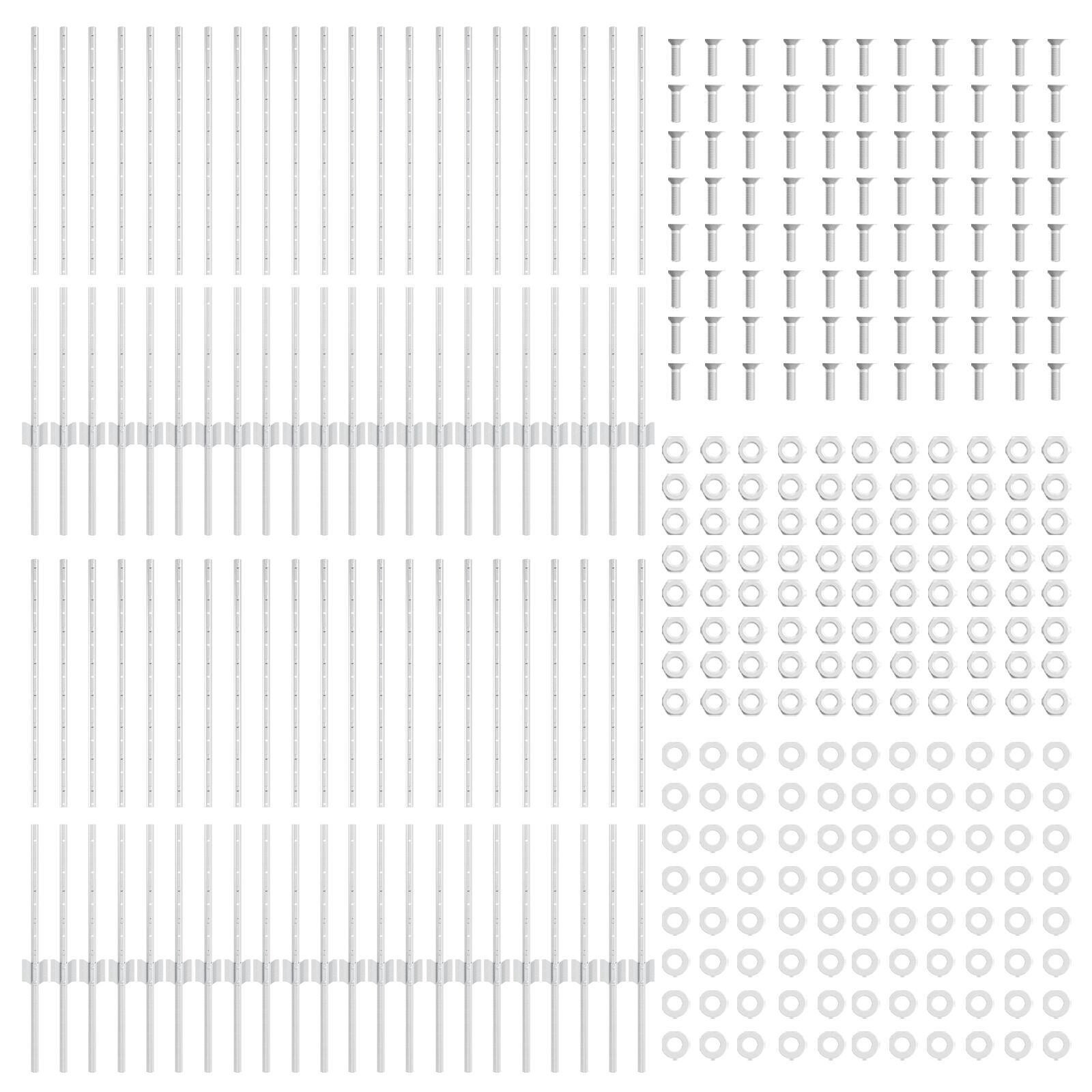 vidaXL Stâlpi de Gard Manual 88 pcs Argintiu 140 cm Oțel vidaXL Stâlpi de Gard Manual 88 pcs Argintiu 140 cm Oțel