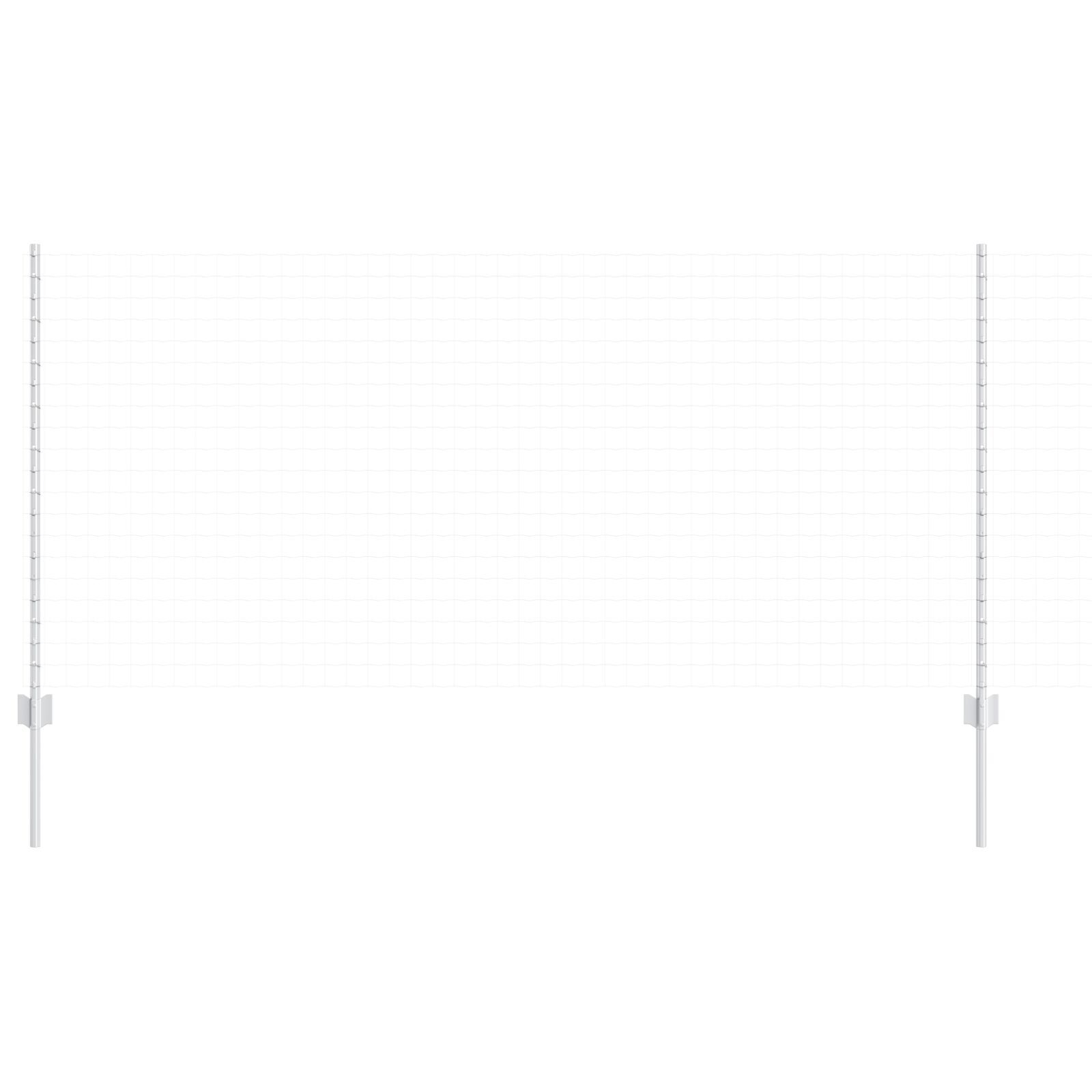 vidaXL Stâlpi de gard argintii 44 pcs Argintiu 100 x 1.2 cm.