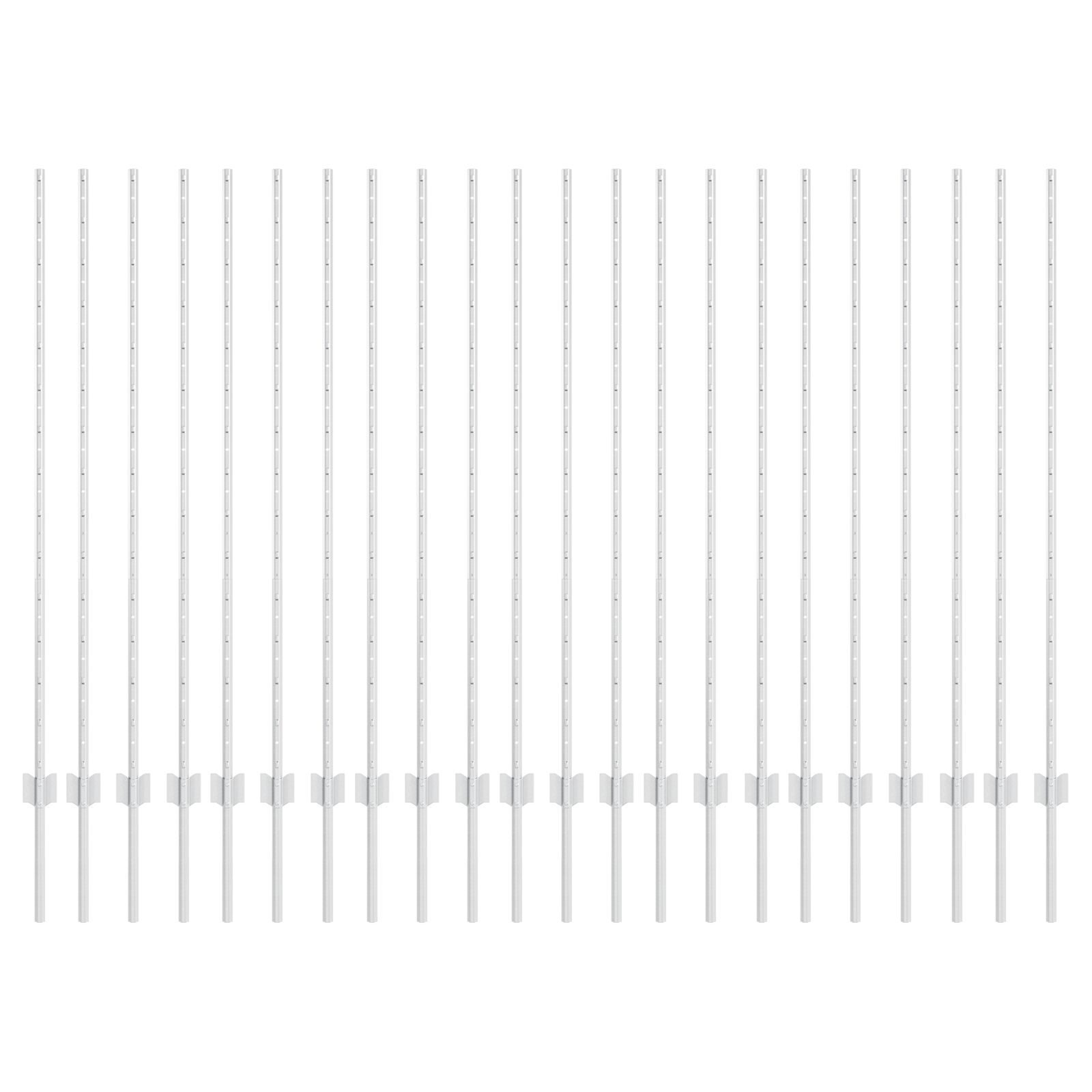 vidaXL Stâlpi de Gard Manual 44 pcs Argintiu 180 cm Oțel vidaXL Stâlpi de Gard Manual 44 pcs Argintiu 180 cm Oțel